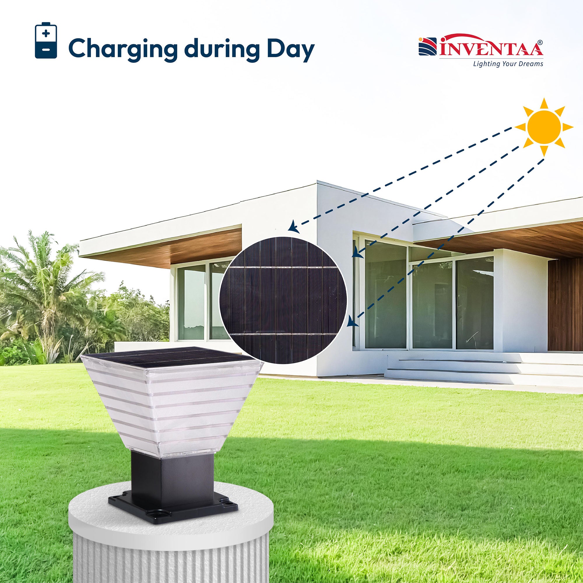 Villa Solar LED Outdoor Gate Light