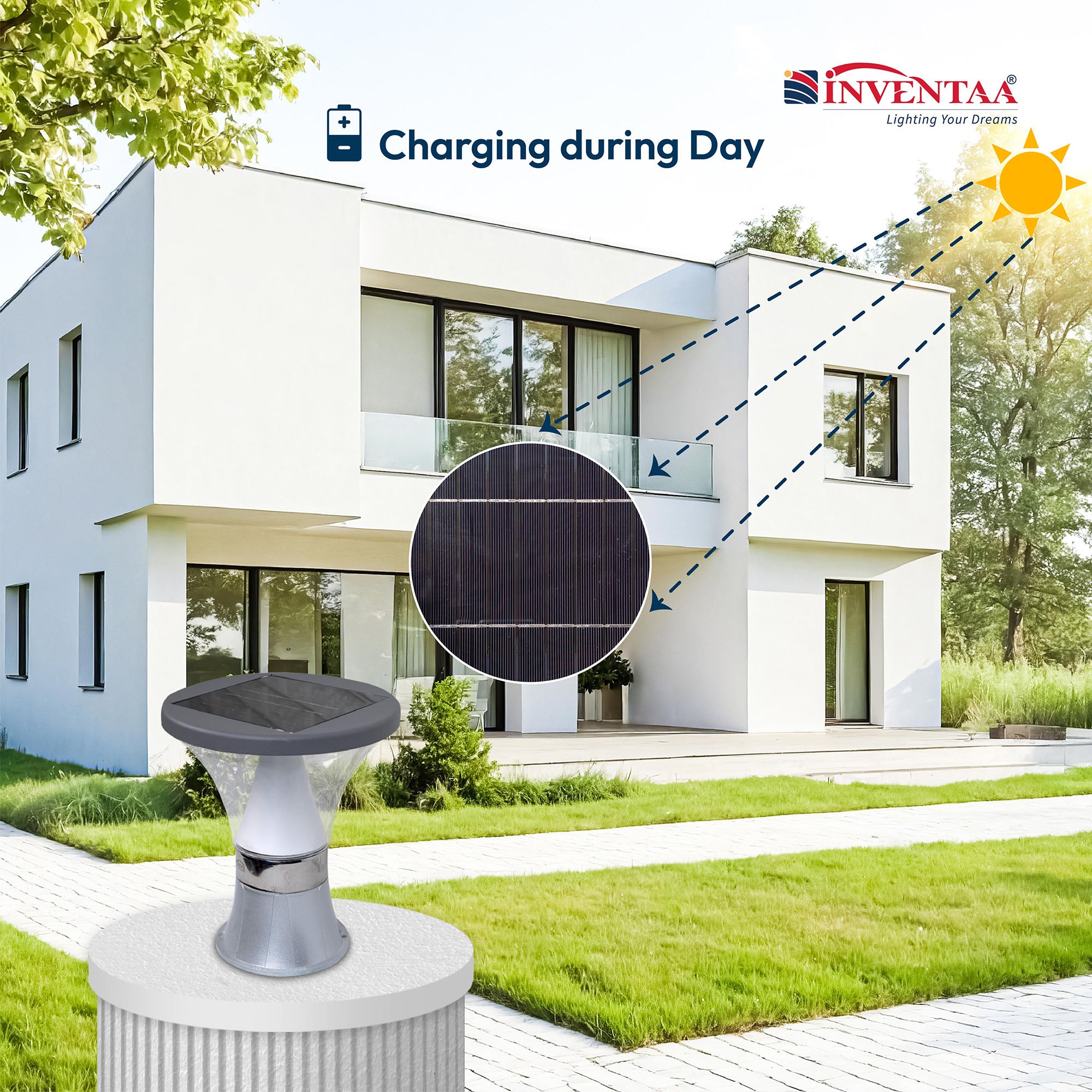 Pluto Solar Gate Light - Premium LED Solar Gate Lamps for Outdoor Pillars