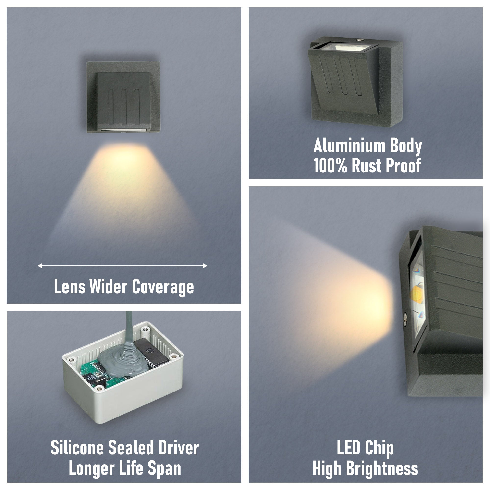Specifications of Reina one way led wall light #type_1 way