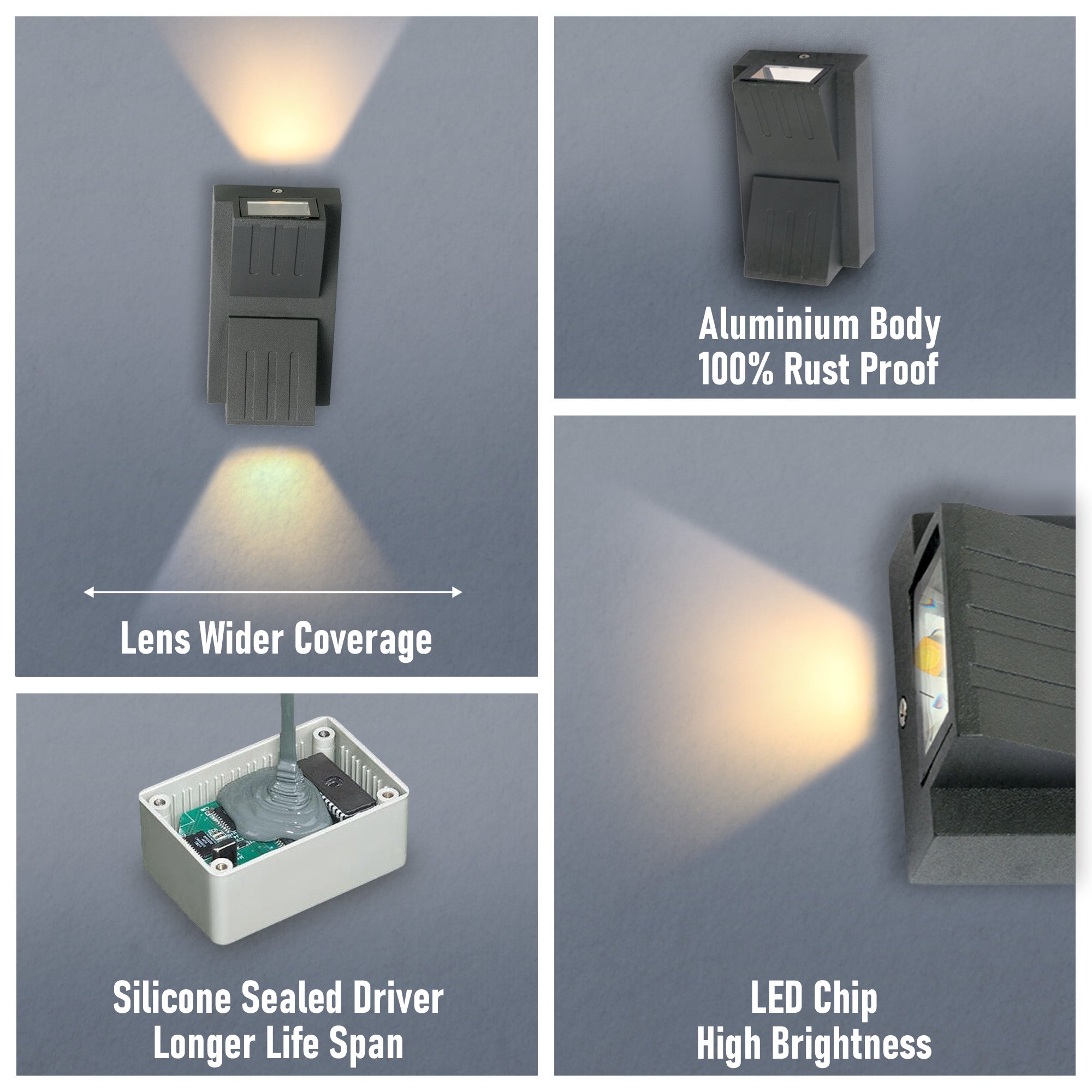 Specifications of Reina two way up and down wall light #type_2 way