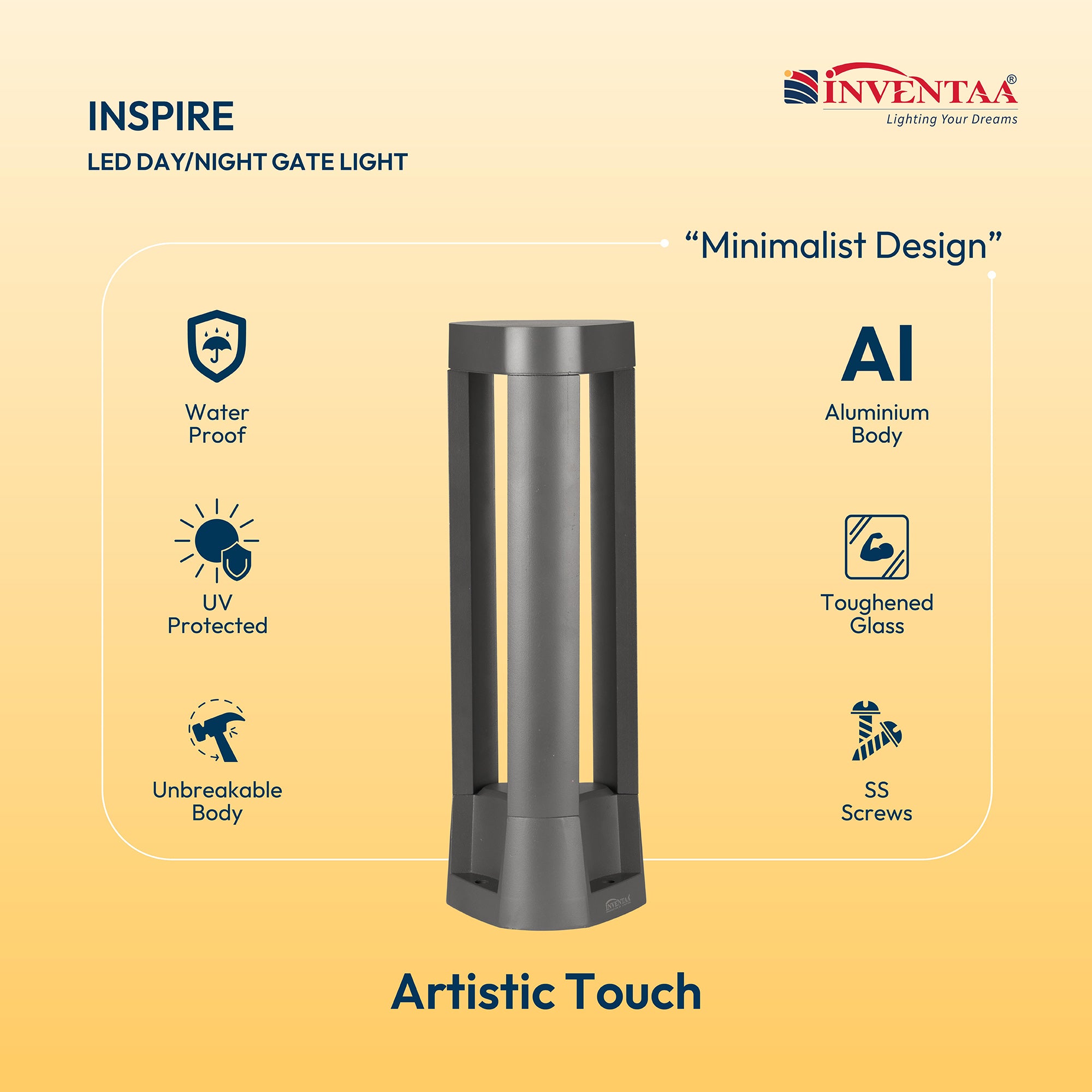 Specifications Of Smart Inspire LED Bollard Light #watts_15w