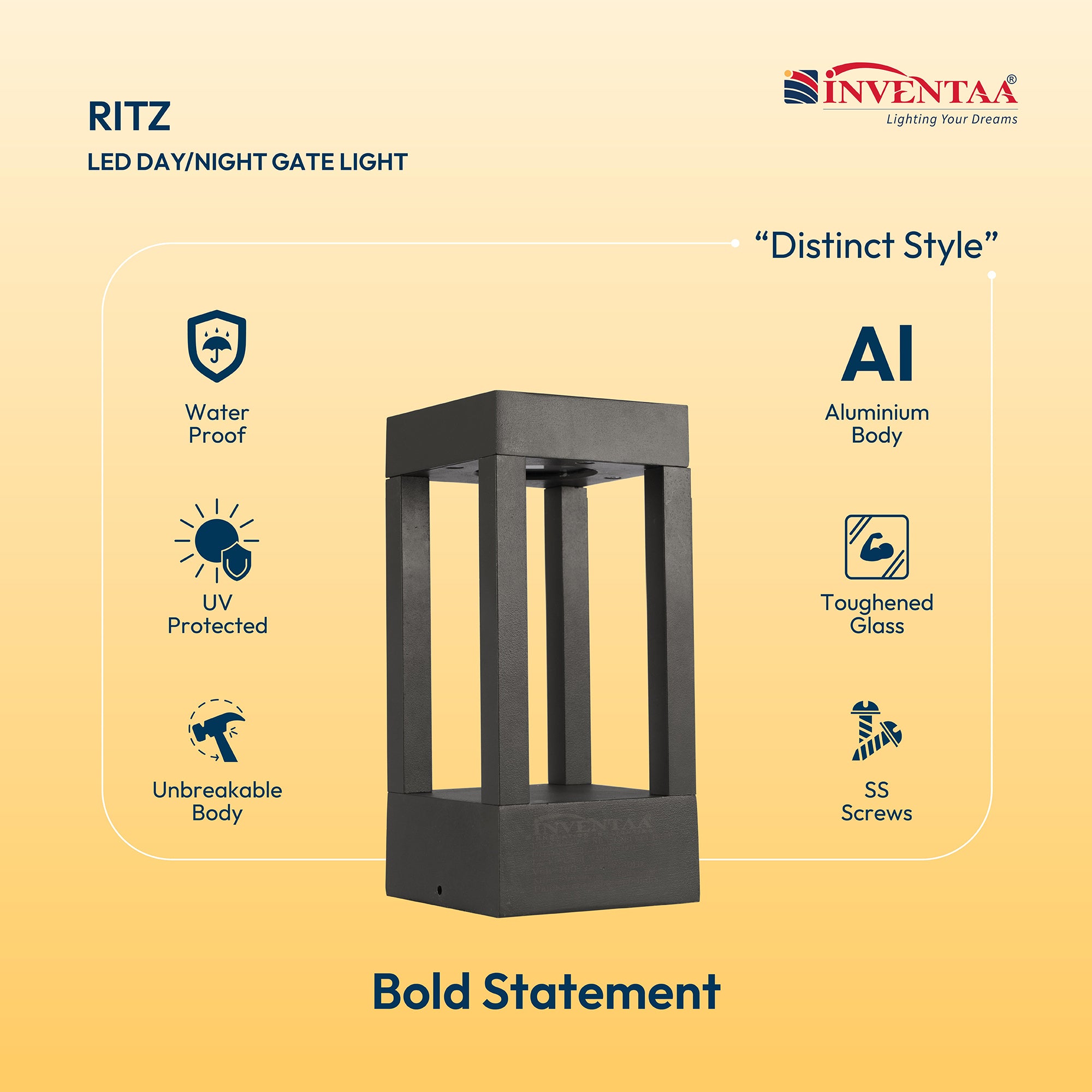 Specifications Of Smart Ritz LED Bollard Light #size_1 feet