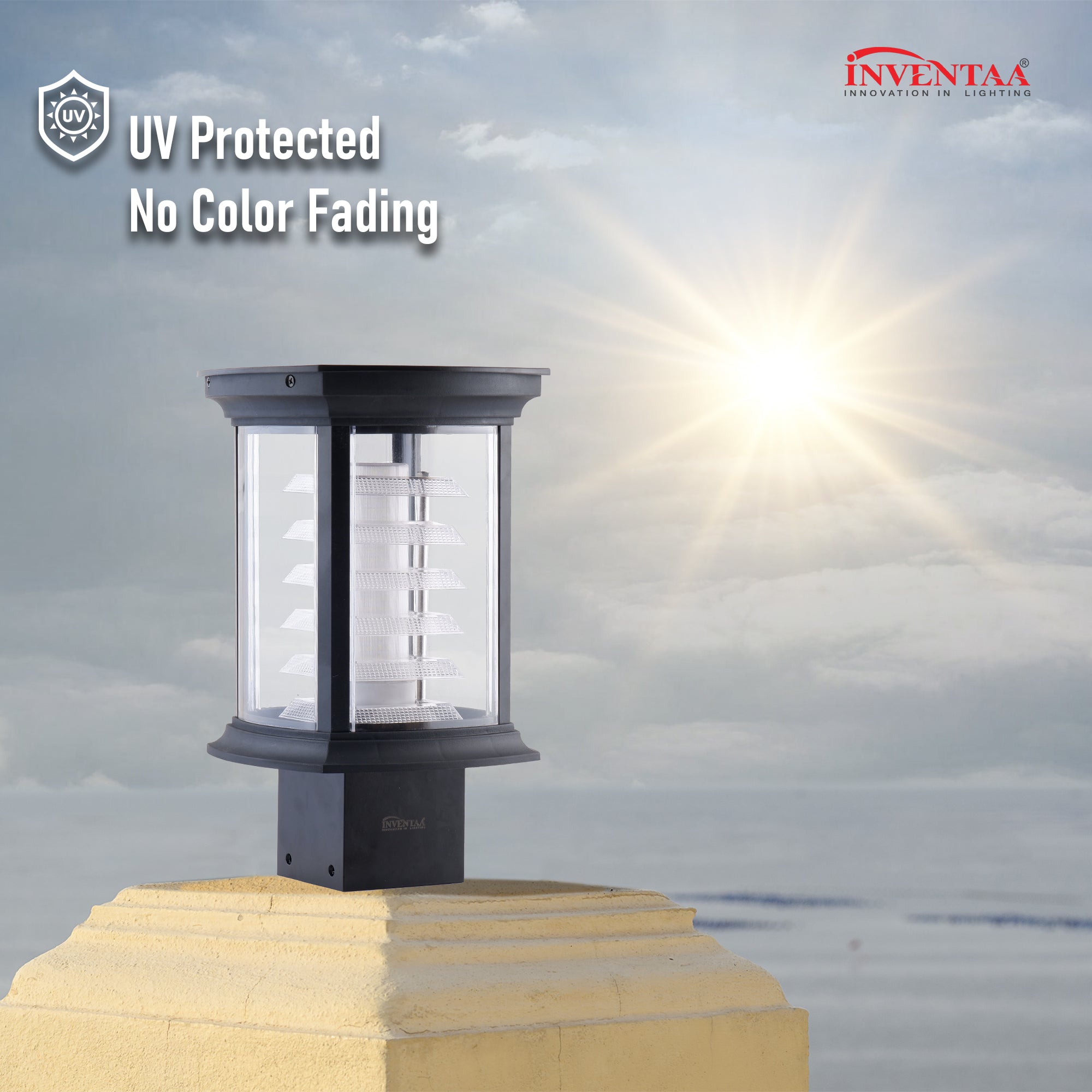 Athena led gate light with UV protection #color_clear
