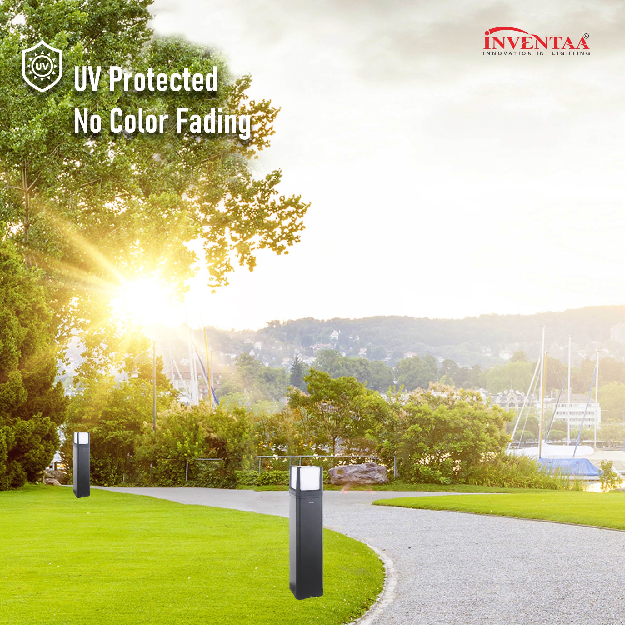 Cuba 2 Feet LED Garden Bollard Light featuring its UV Protection #size_2 feet