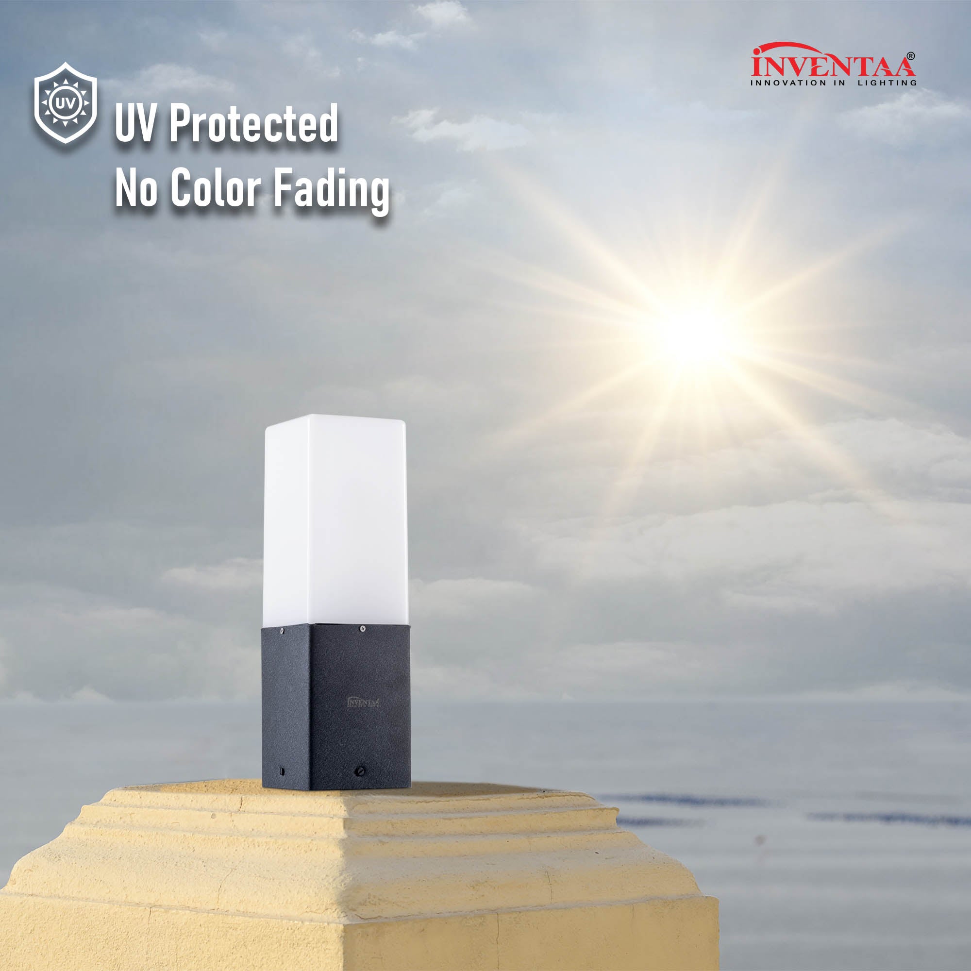 Elena 2 feet led garden bollard light featuring its UV protection and no color fading resistance for enduring performance #size_2 feet