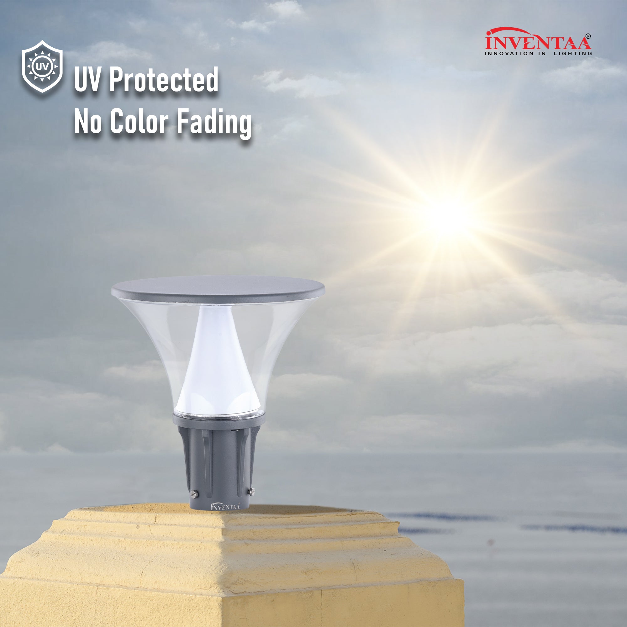 UV protected modern gate lamp light for main entrance pillar