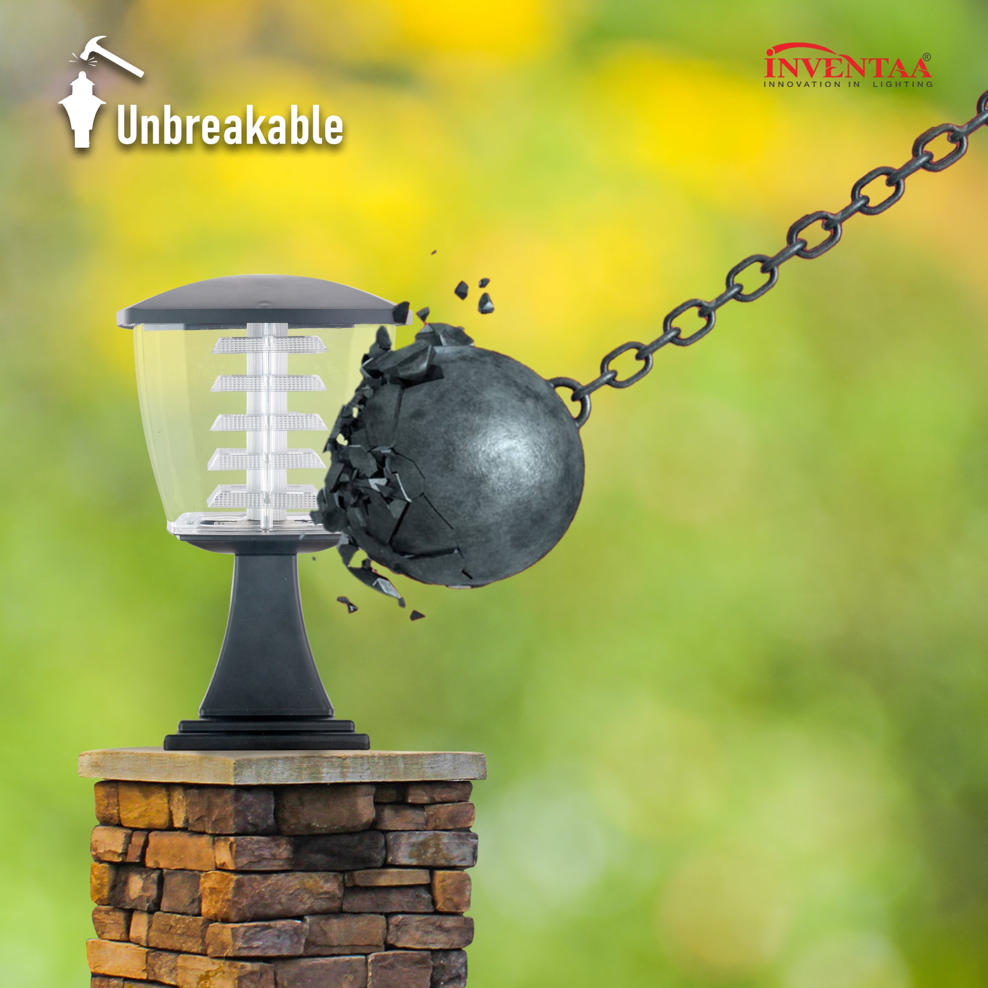 Unbreakable Glasis White Clear LED Gate Light #color_white trio luv clear