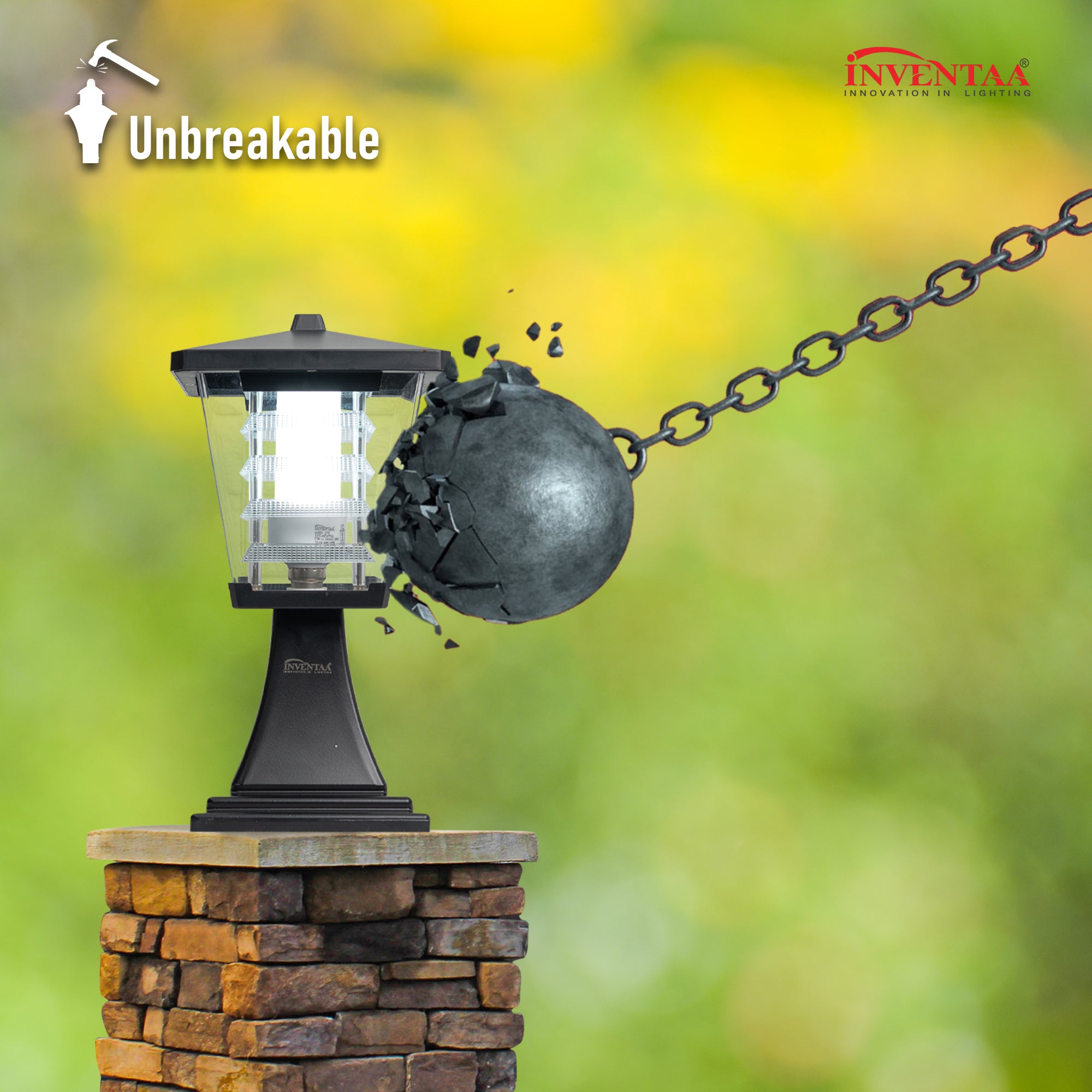 Mini glasis warm white led gate light with an unbreakable feature #bulb options_warm