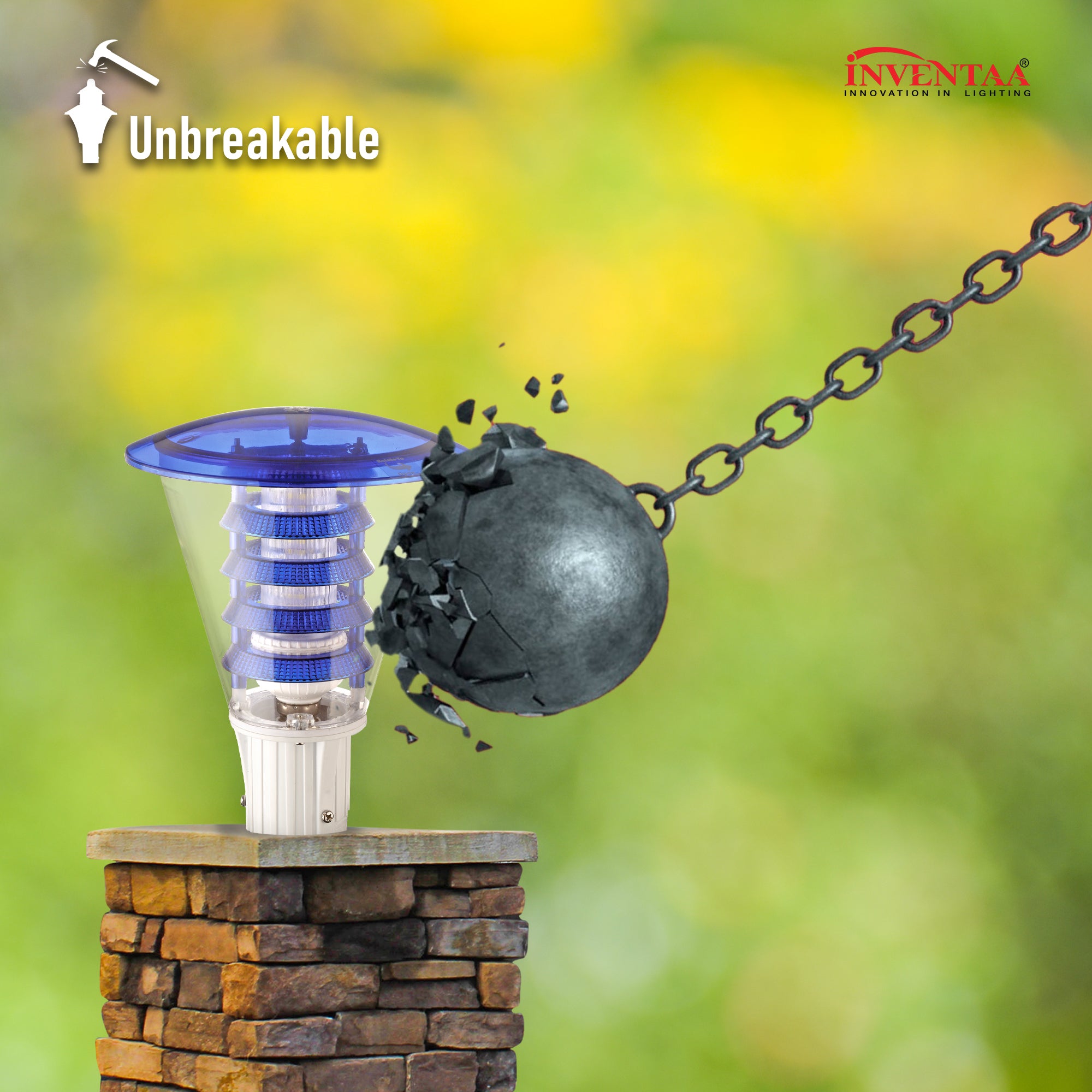 Unbreakable gate lamp design with stylish light for entrance door