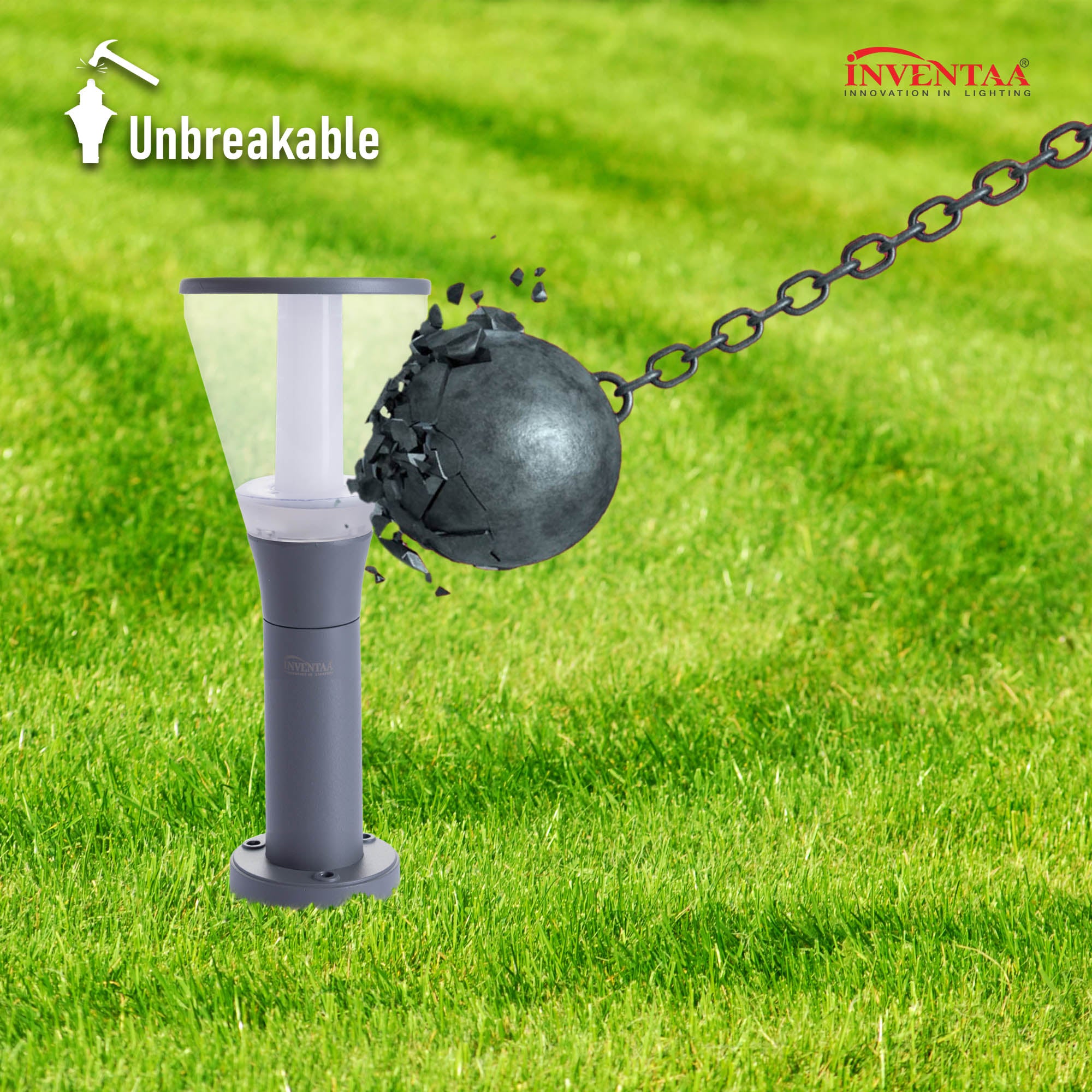 Olivia stem 1.5 feet led garden bollard light featuring its unbreakable design for durability #size_1.5 feet