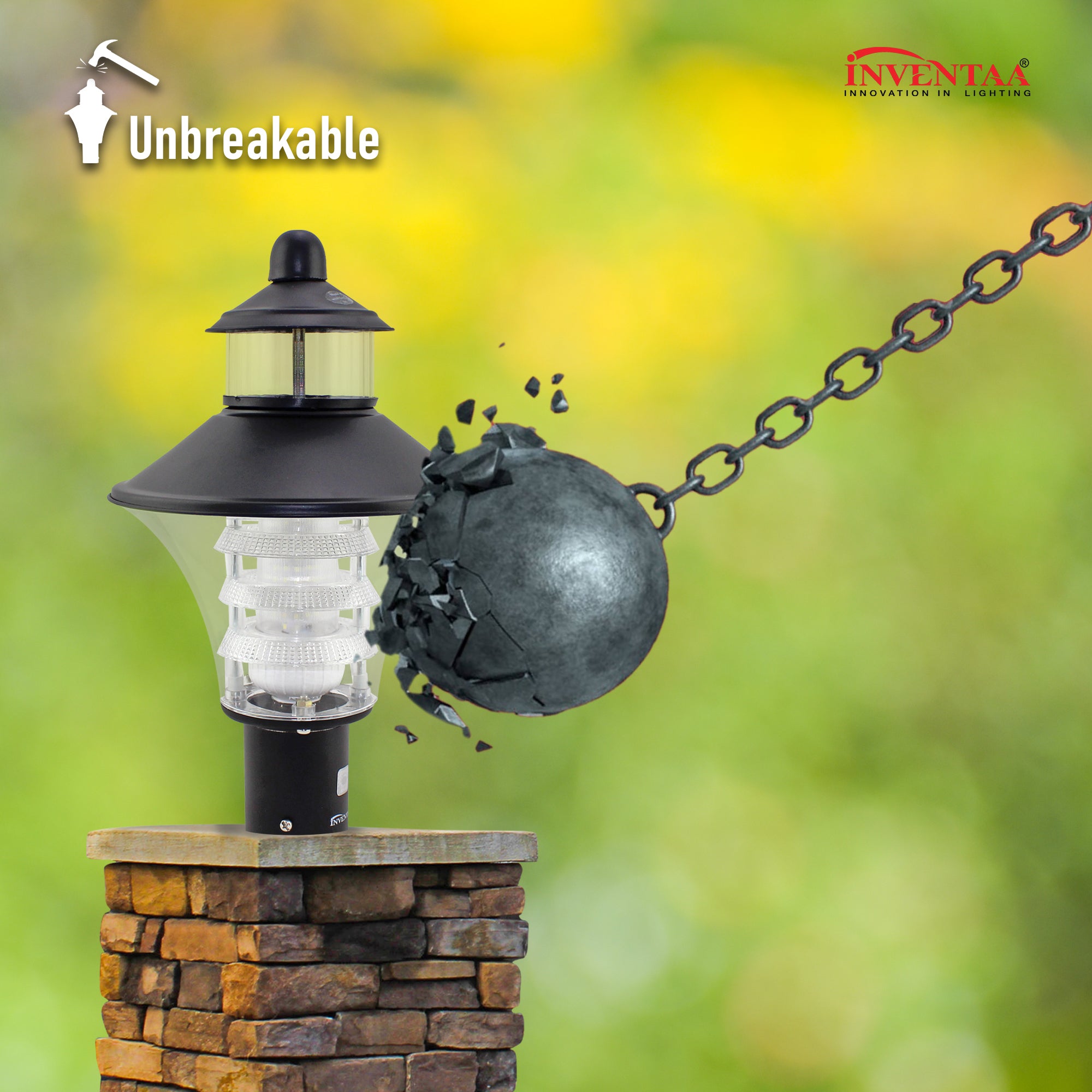 Unbreakable Optic Fabula LH | Best LED Gate Light Model Online at affordable price Online  #color_matt black clear