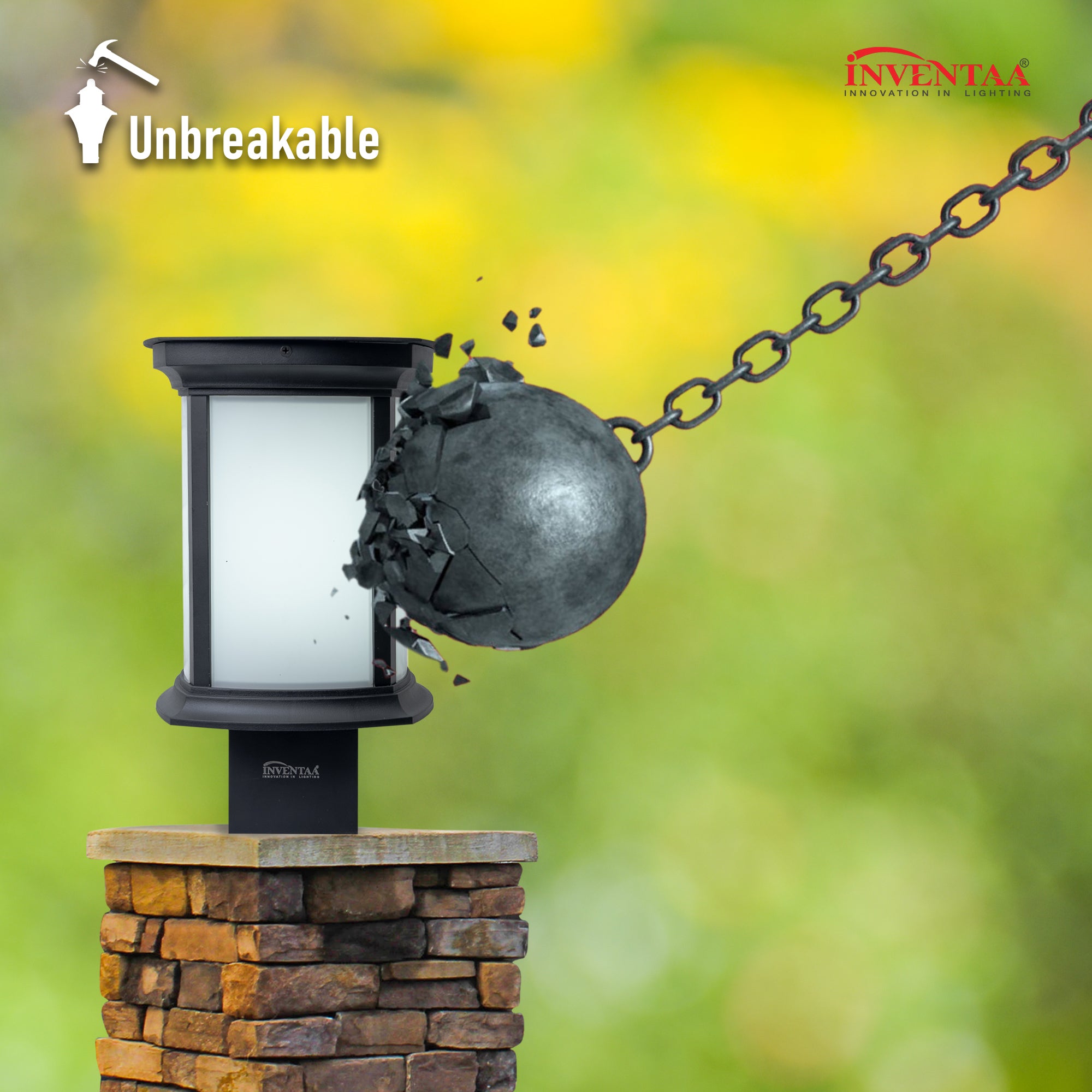 Athena white led gate light with an unbreakable feature #color_white