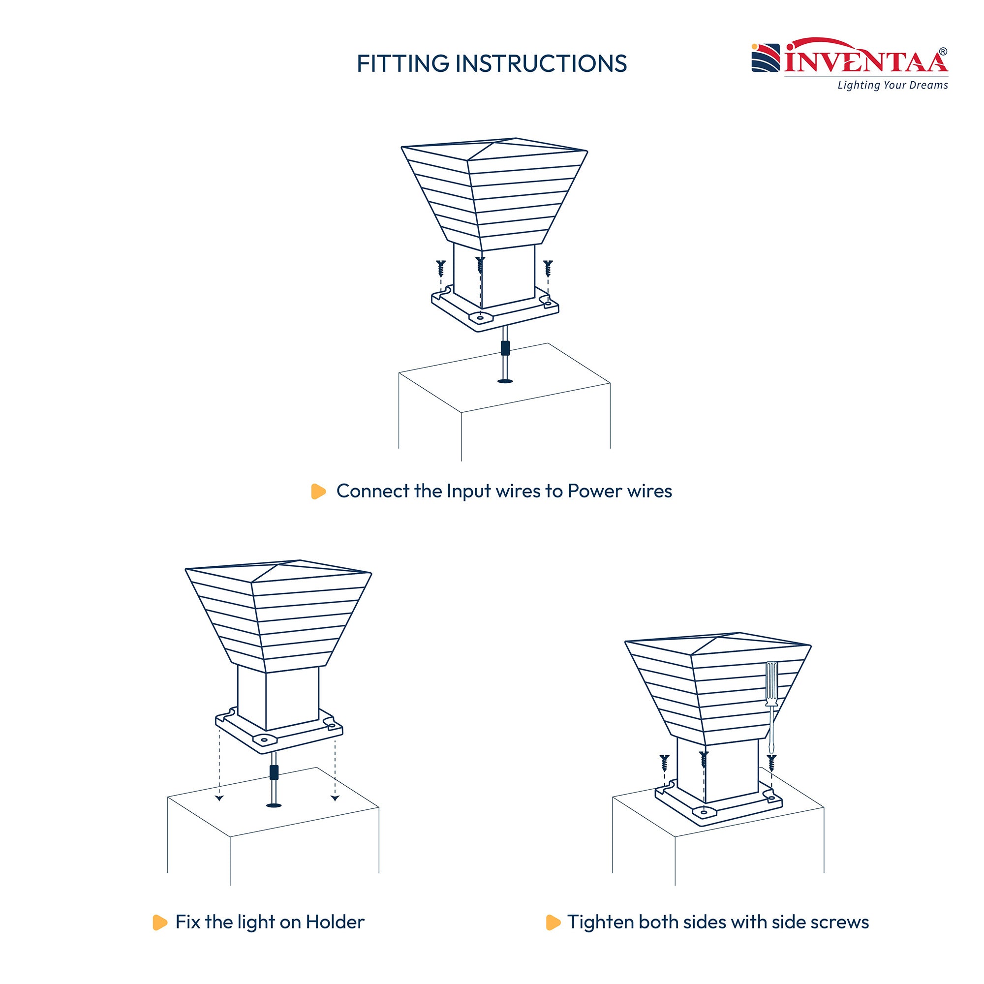 Light for main door entrance fitting instructions with step-by-step guide