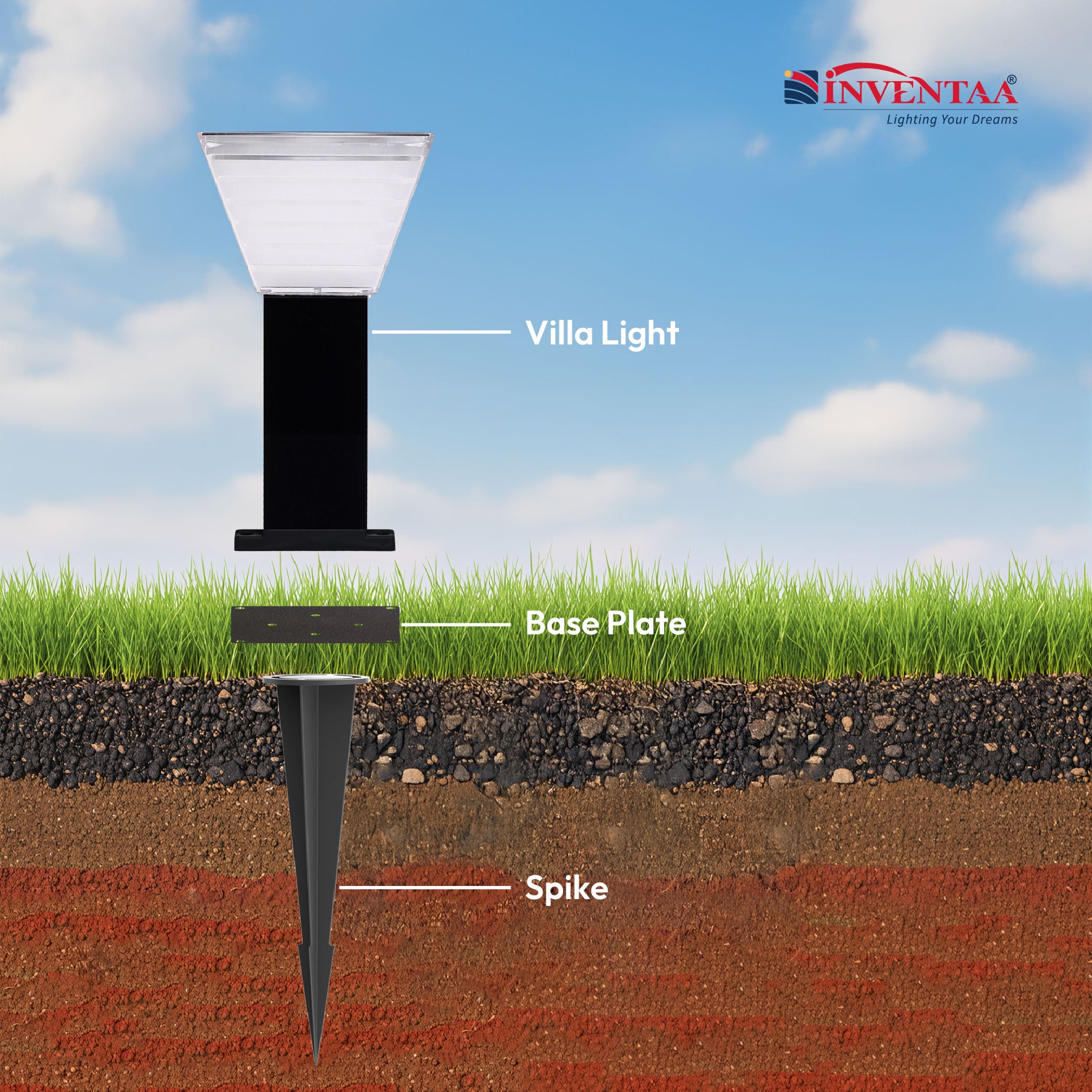 Bloom Solar Garden Light With Spike