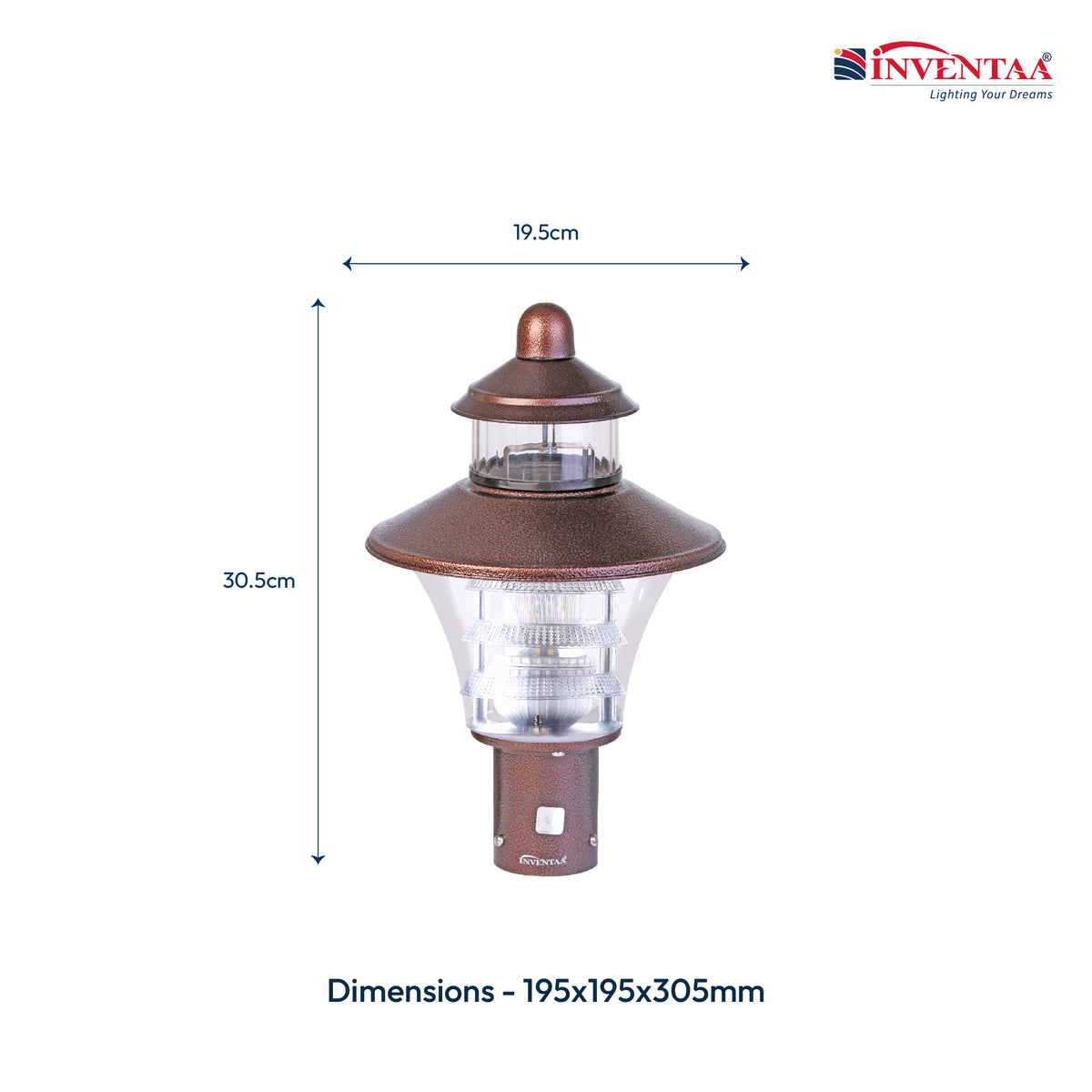 Viva Gate Pillar Lights 12W LED - Modern Exterior Door Light