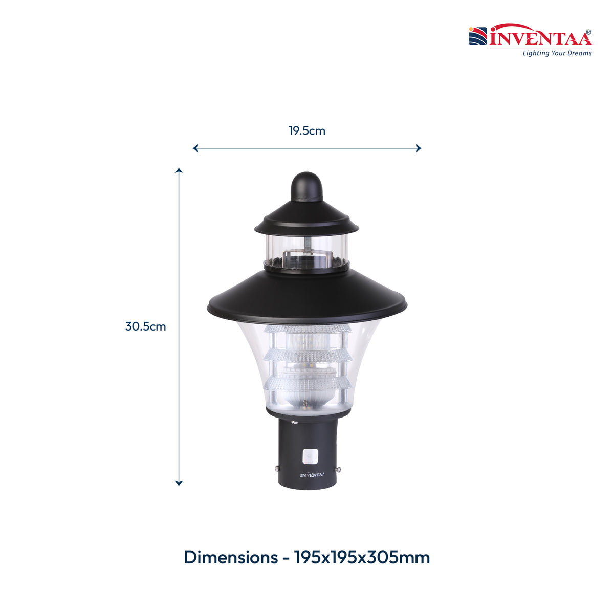 Viva Gate Pillar Lights 12W LED - Modern Exterior Door Light