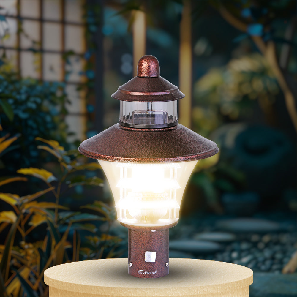Viva LH Anti Copper LED Gate Light Warm White | Best LED Gate Light Model Online at affordable price Online #color_Anti Copper Trio Luv Clear
