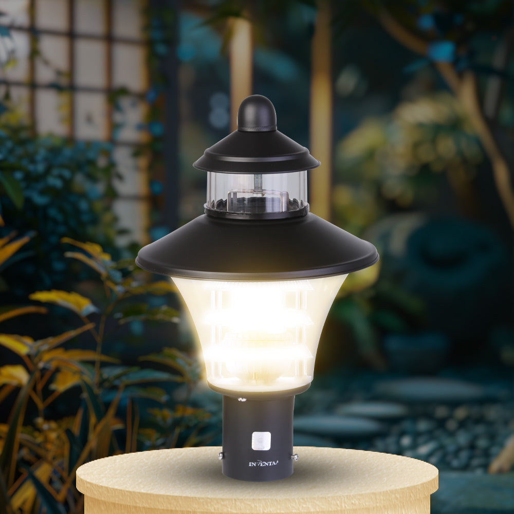 Viva LH Matt Black LED Gate Light Warm White | Best LED Gate Light Model Online at affordable price Online #color_Matt Black Trio Luv Clear