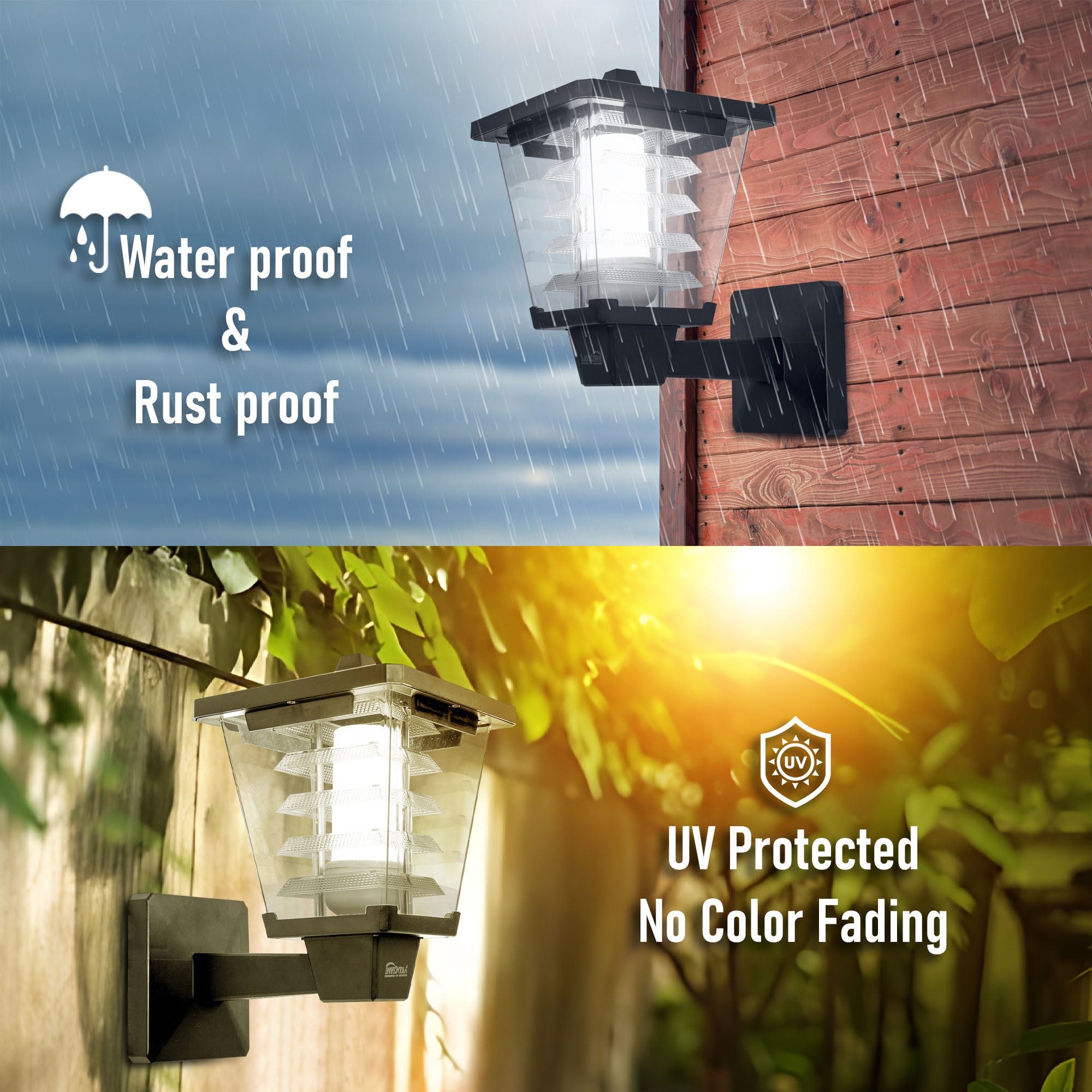 Waterproof rustproof square gate light with UV protected modern design #bulb options_warm