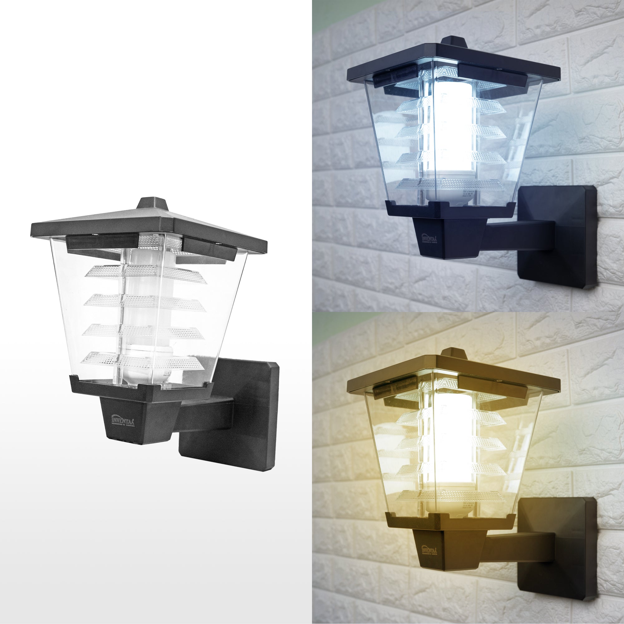 Modern square gate light design with bright entrance way wall lamp