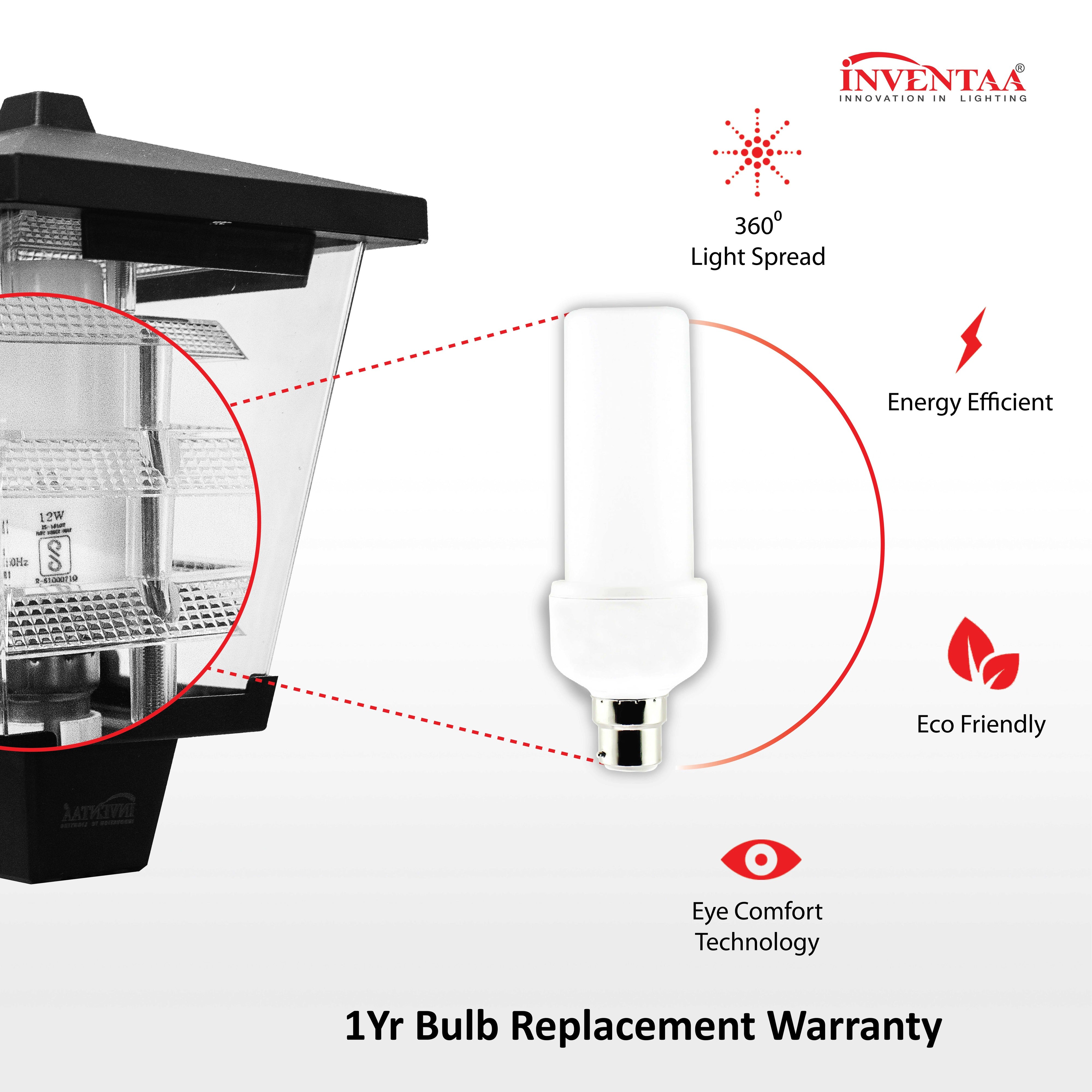 Square gate light with energy efficient eco bulb and 1yr warranty #bulb options_warm
