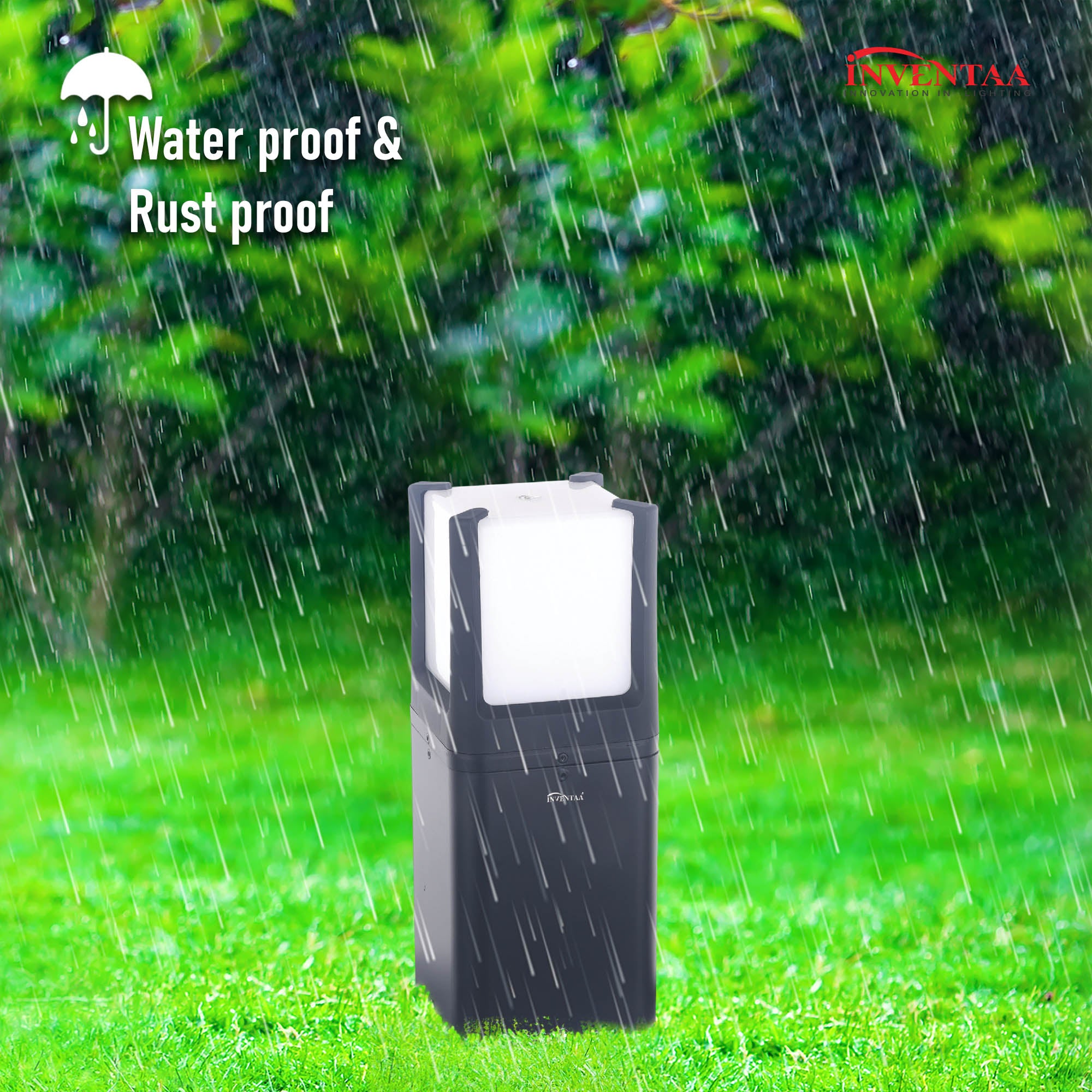 Cuba 2 Feet LED Garden Bollard Light featuring its Water Resistance #size_2 feet