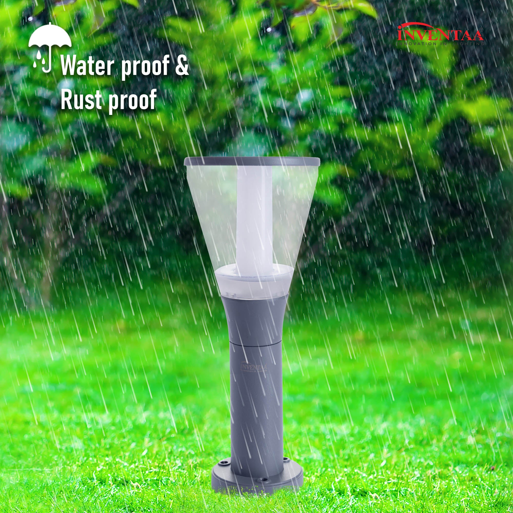 Olivia stem 1.5 feet led garden bollard light featuring its rustproof and waterproof resistance for outdoor lighting use #size_1.5 feet
