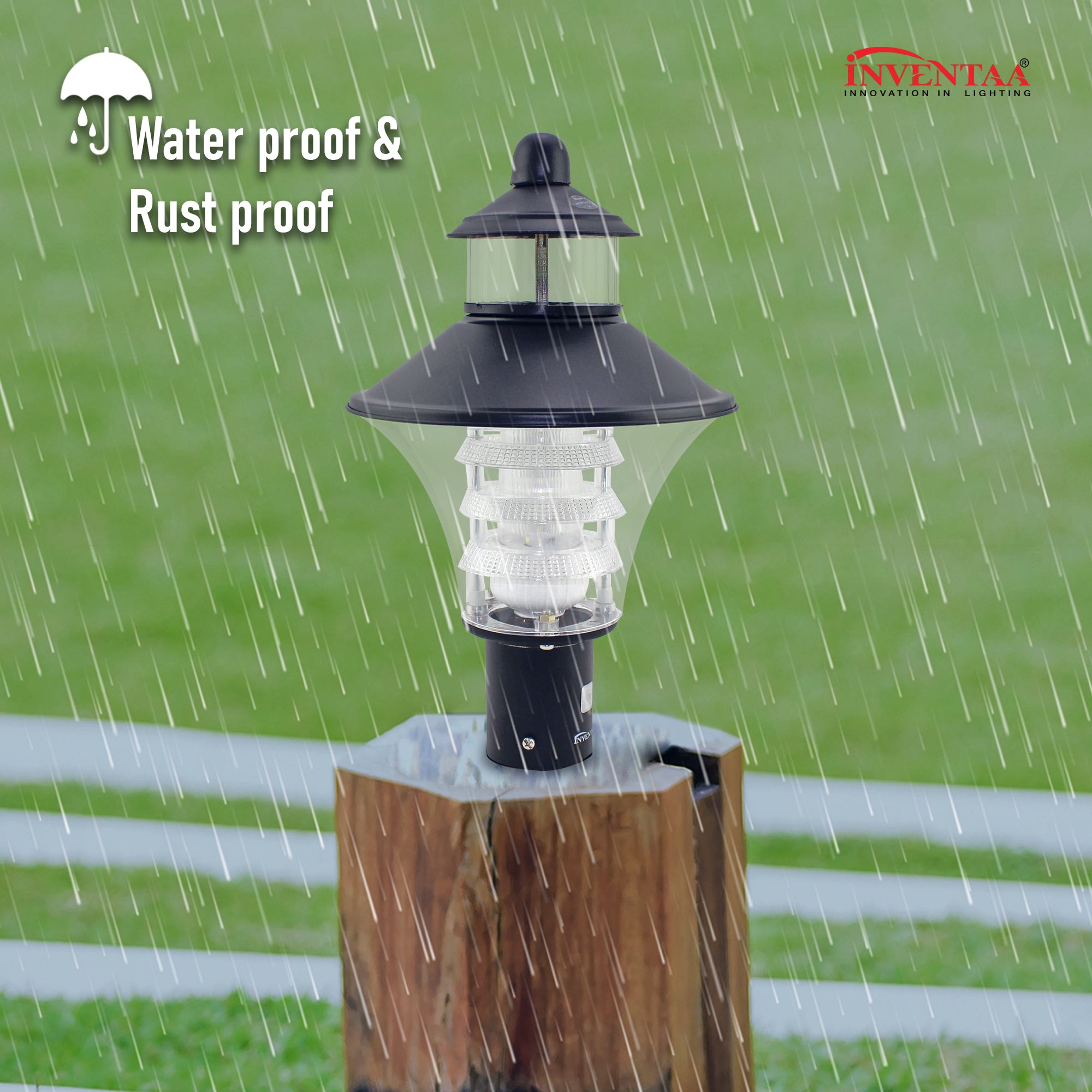Waterproof Resistant Optic Fabula LH Gold | Best LED Gate Light Model Online at affordable price Online #color_gold clear