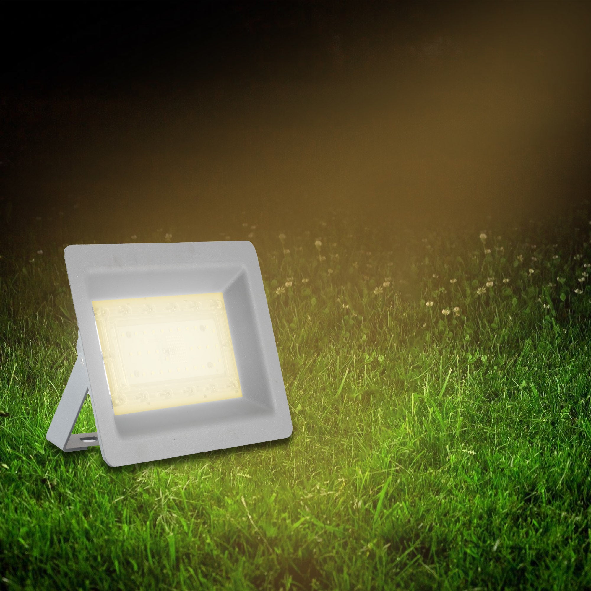 Zeva 30W led flood light emitting warm white glow #watts_30w