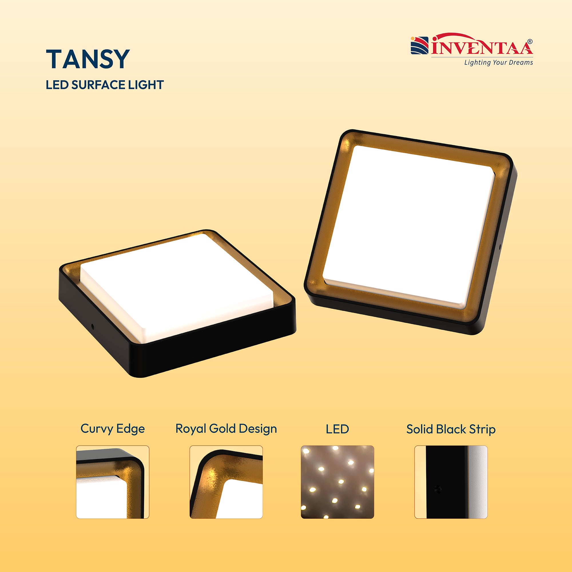 Inventaa Tansy 15W LED Surface Light With 2 Yrs Warranty