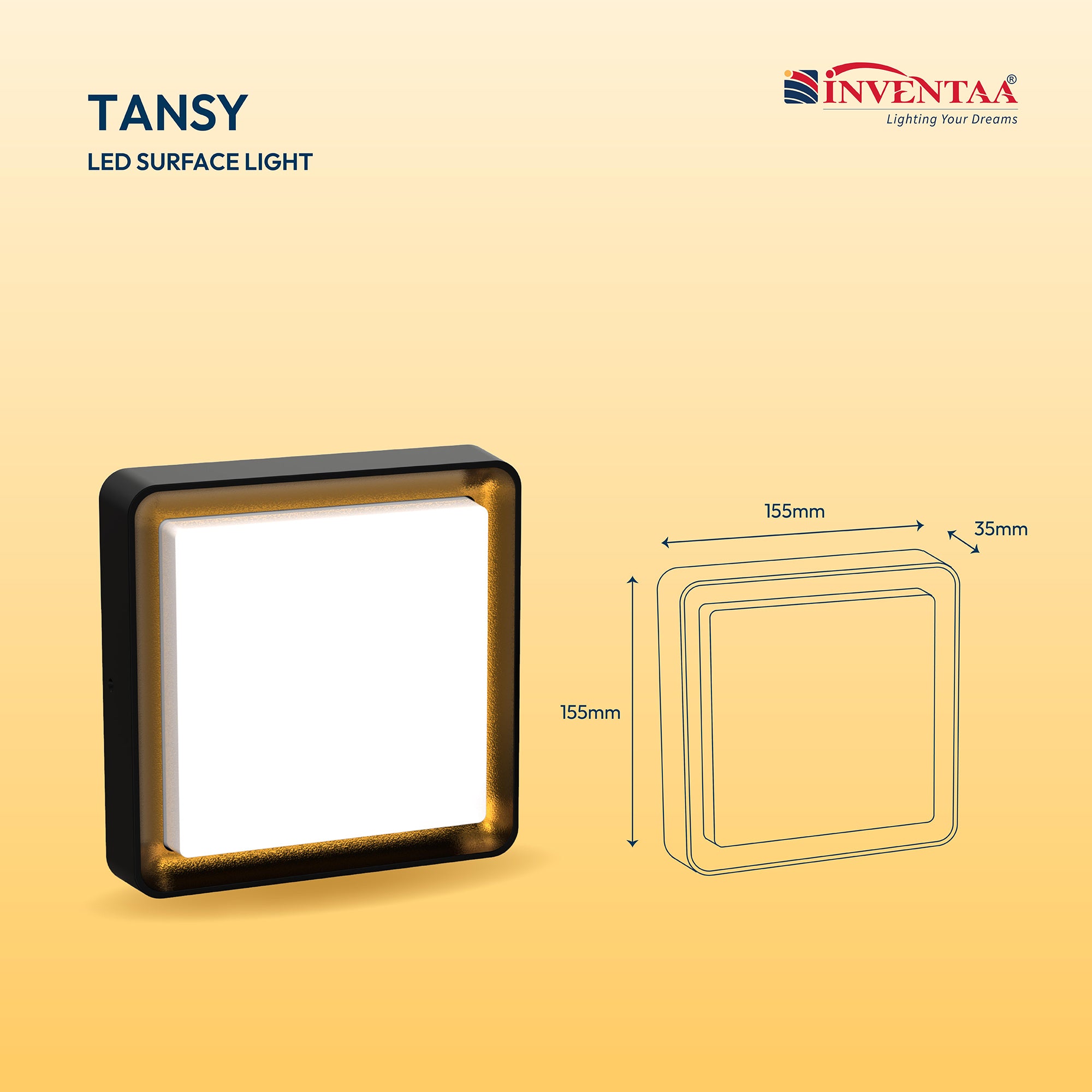 Inventaa Tansy 15W LED Surface Light With 2 Yrs Warranty