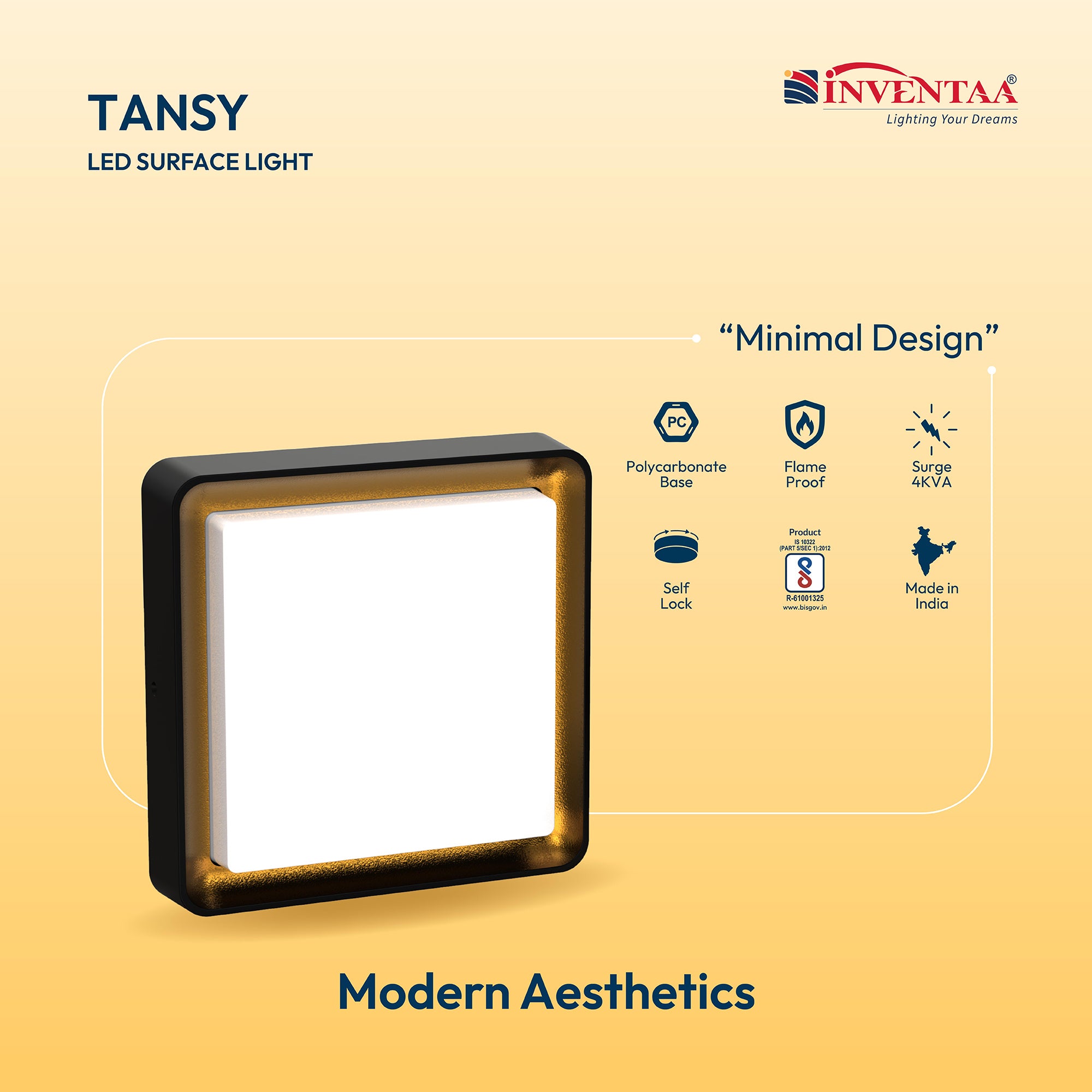 Inventaa Tansy 15W LED Surface Light With 2 Yrs Warranty