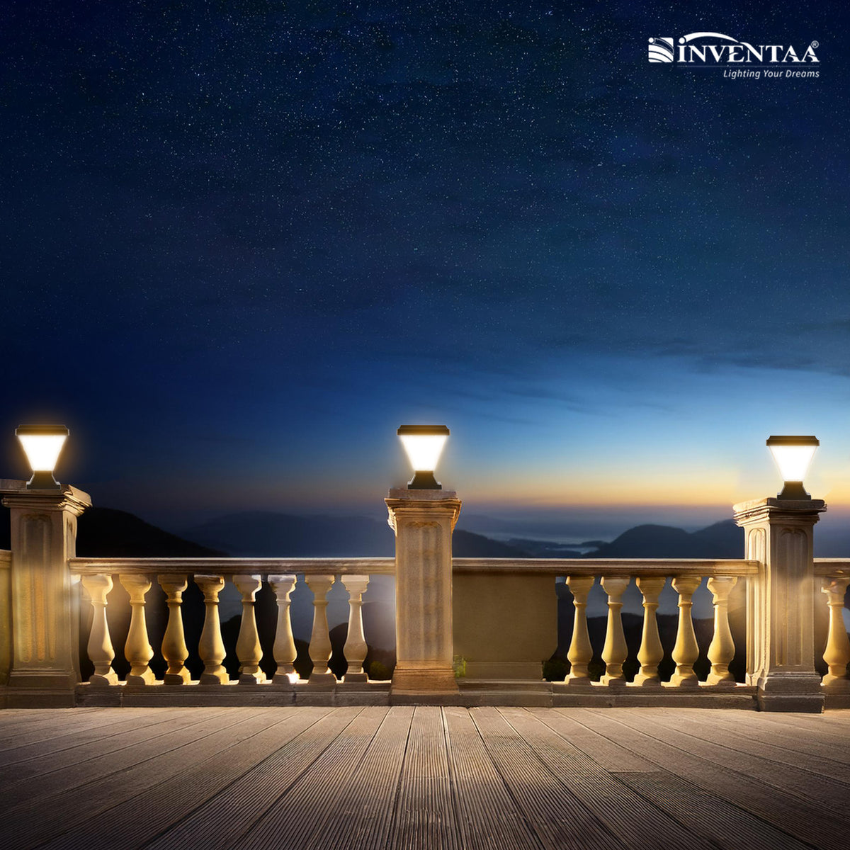 Chiti Gate Light Design LED Pillar Light for Outdoor (Without Bulb)