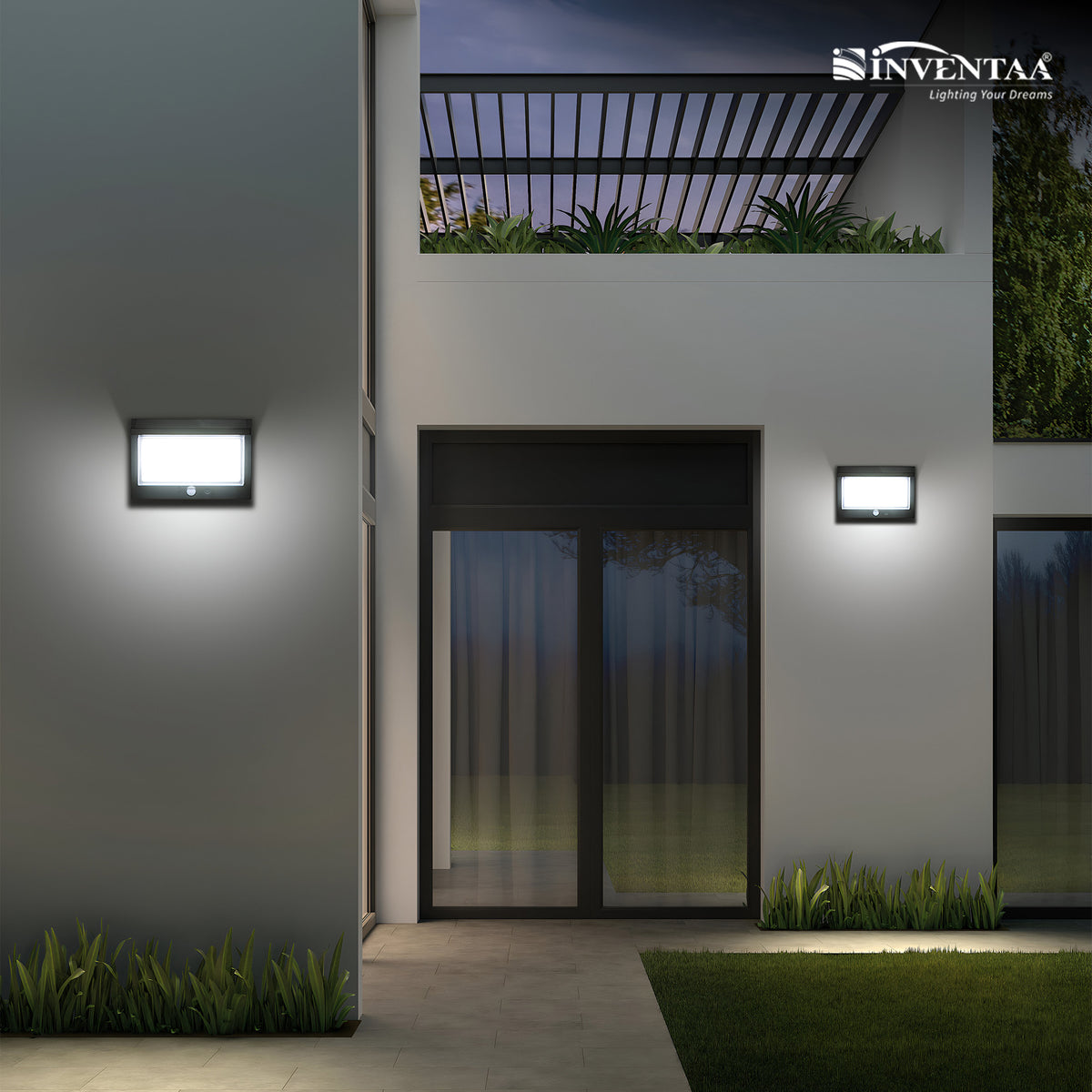 Vita Outdoor Wall Lights Solar Powered ? Modern LED Solar Lamp Wall