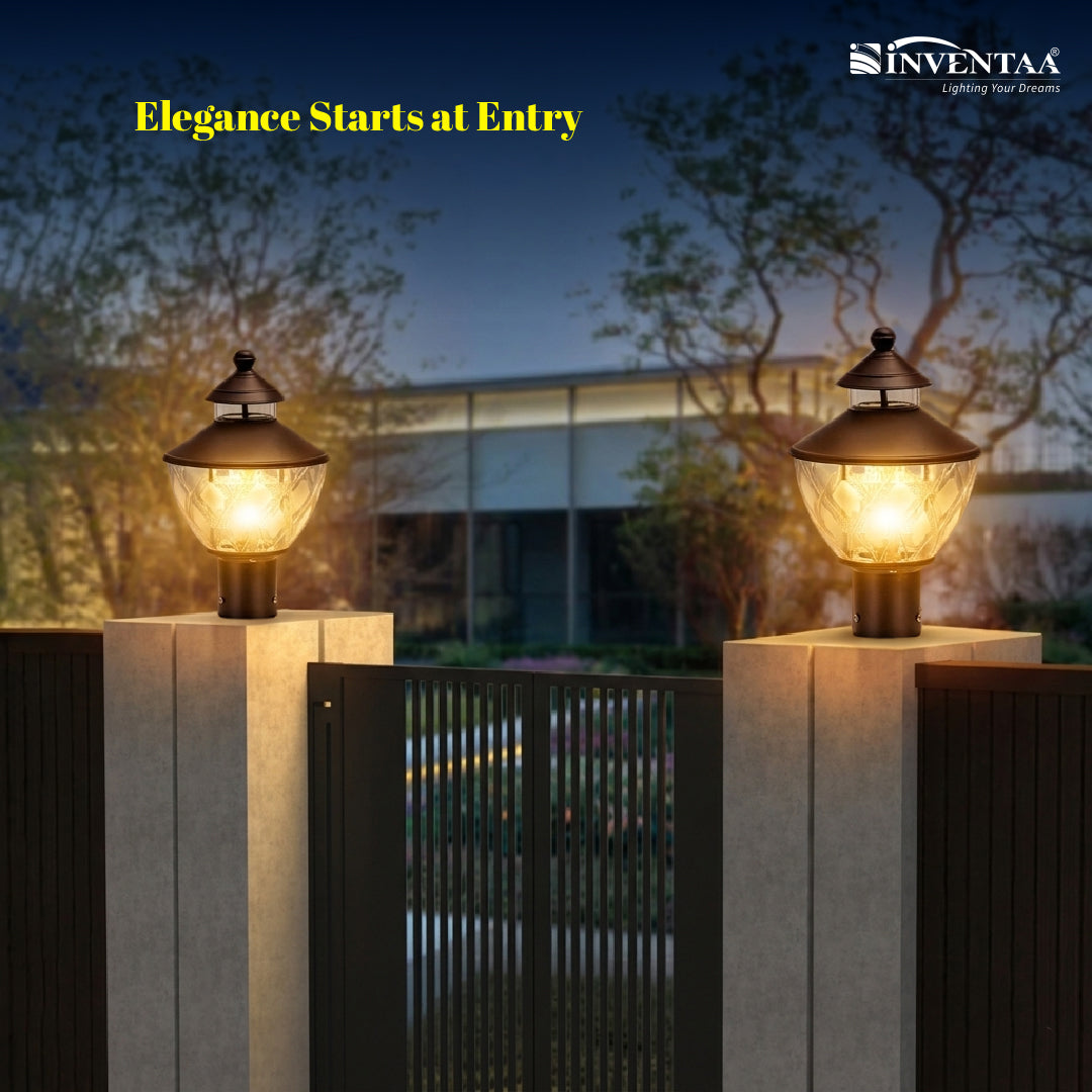 Kitty Compound Lights - Gate Post Lanterns