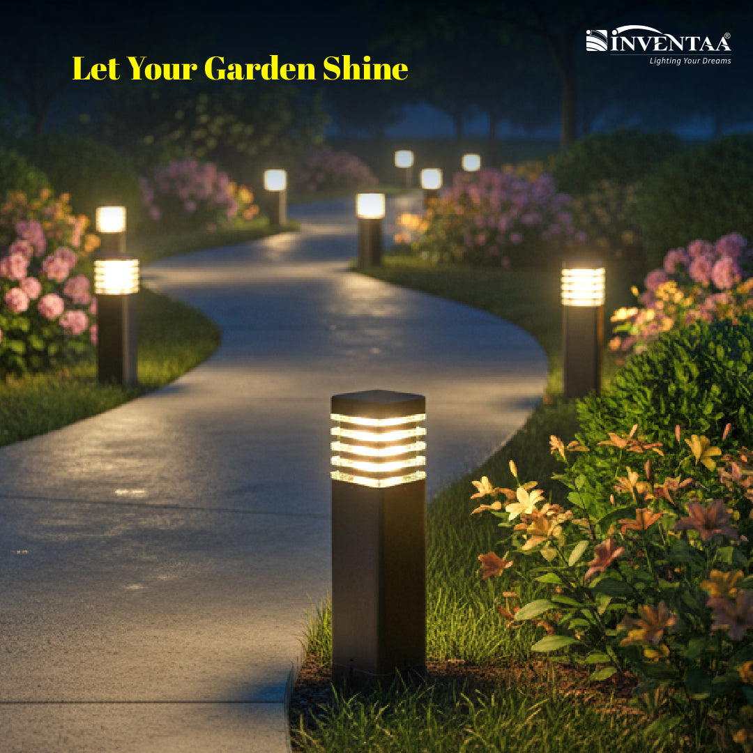Inventaa Eberta LED garden bollard light waterproof outdoor landscape lamp