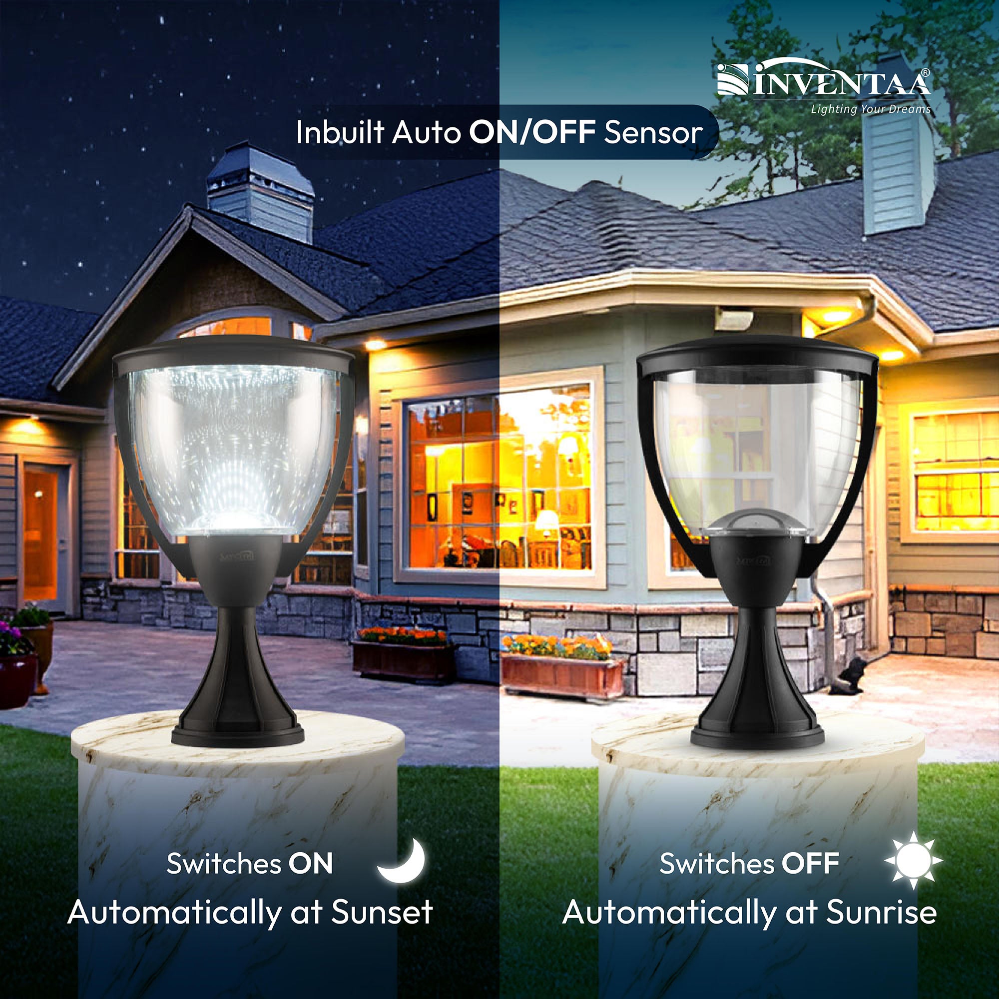 Auto On Off Smart Glenda Glitter LED Gate Light #bulb options_cool