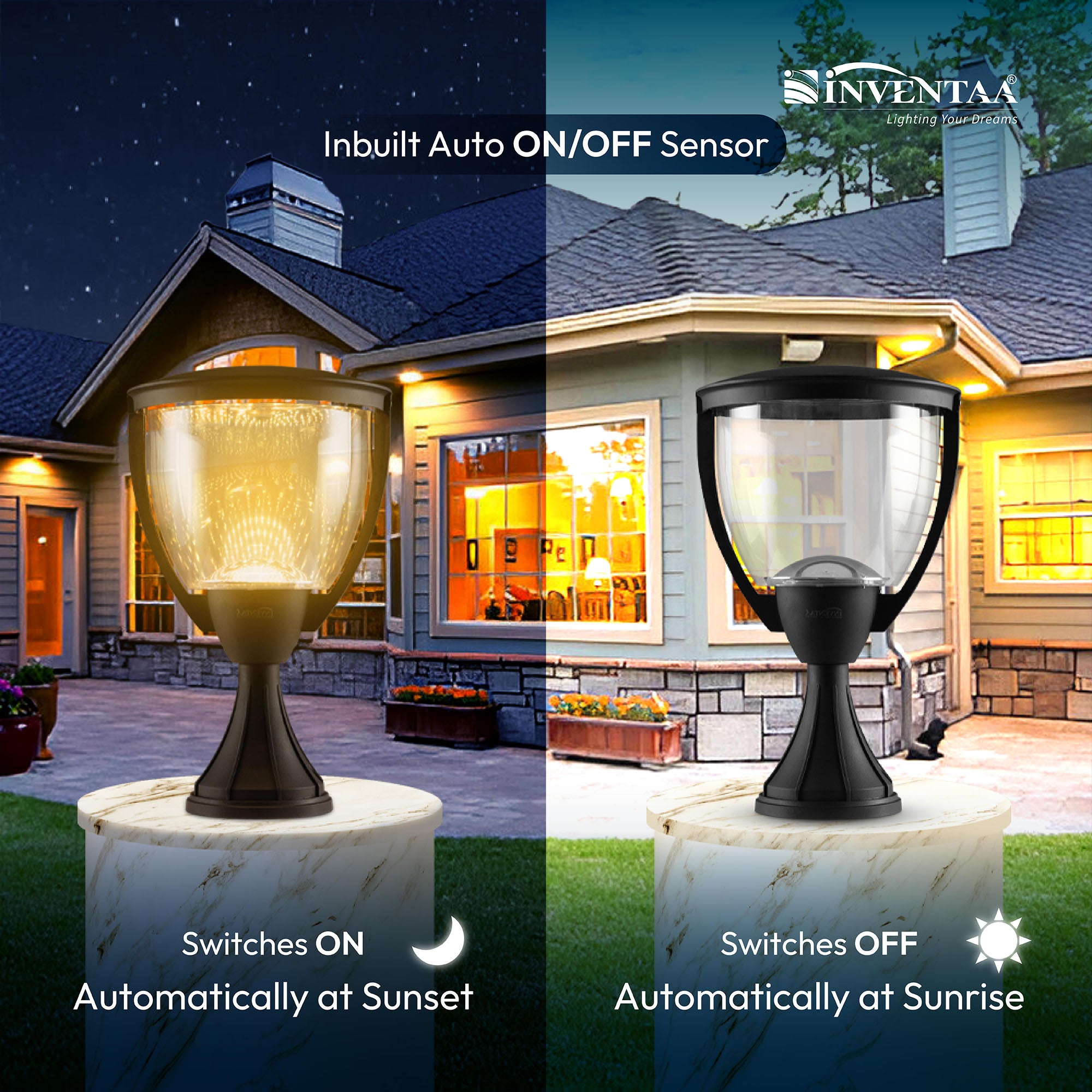 Auto On Off Smart Glenda Glitter LED Gate Light Emitting Warm White Glow #bulb options_warm