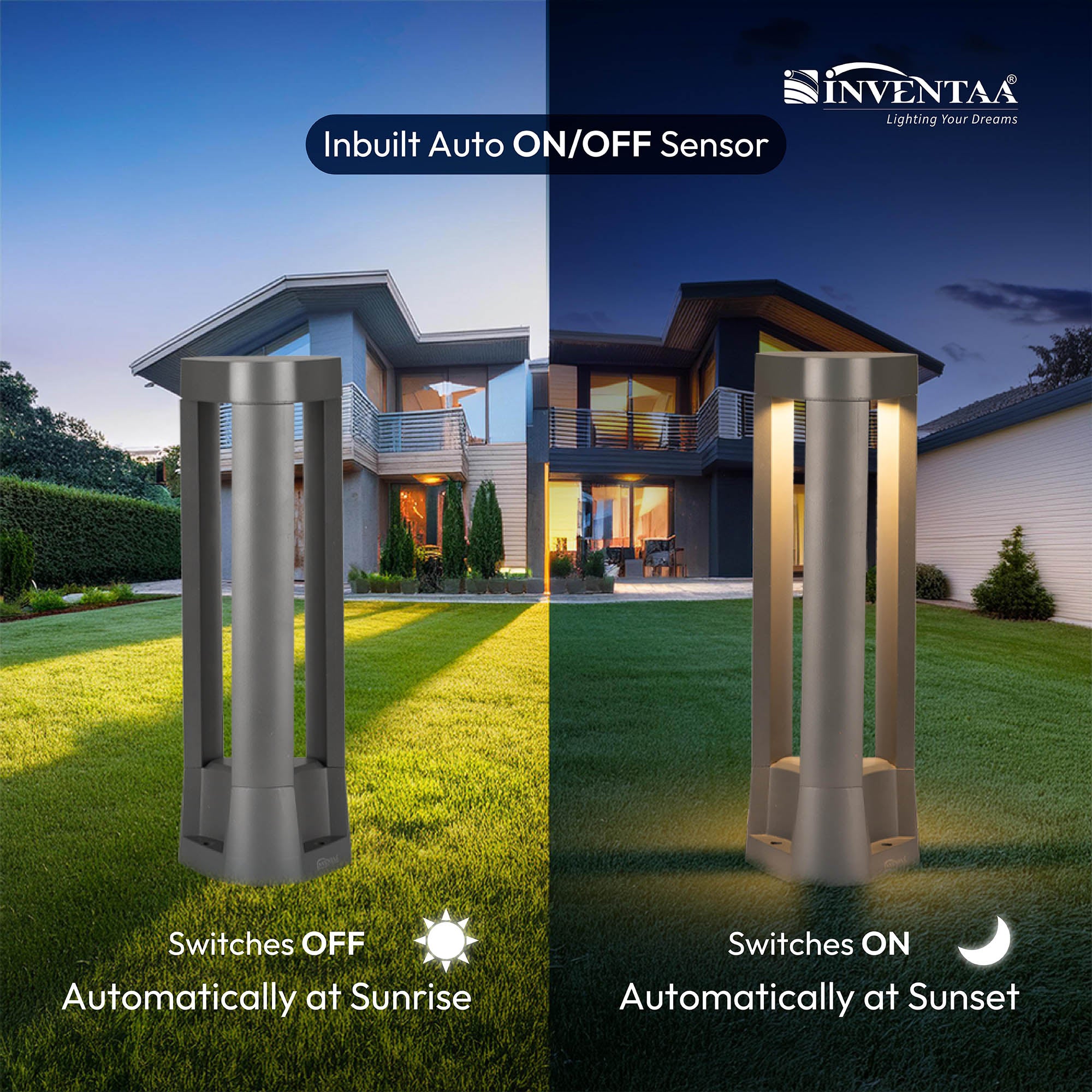 Auto On Off Smart Inspire LED Bollard Light #watts_15w