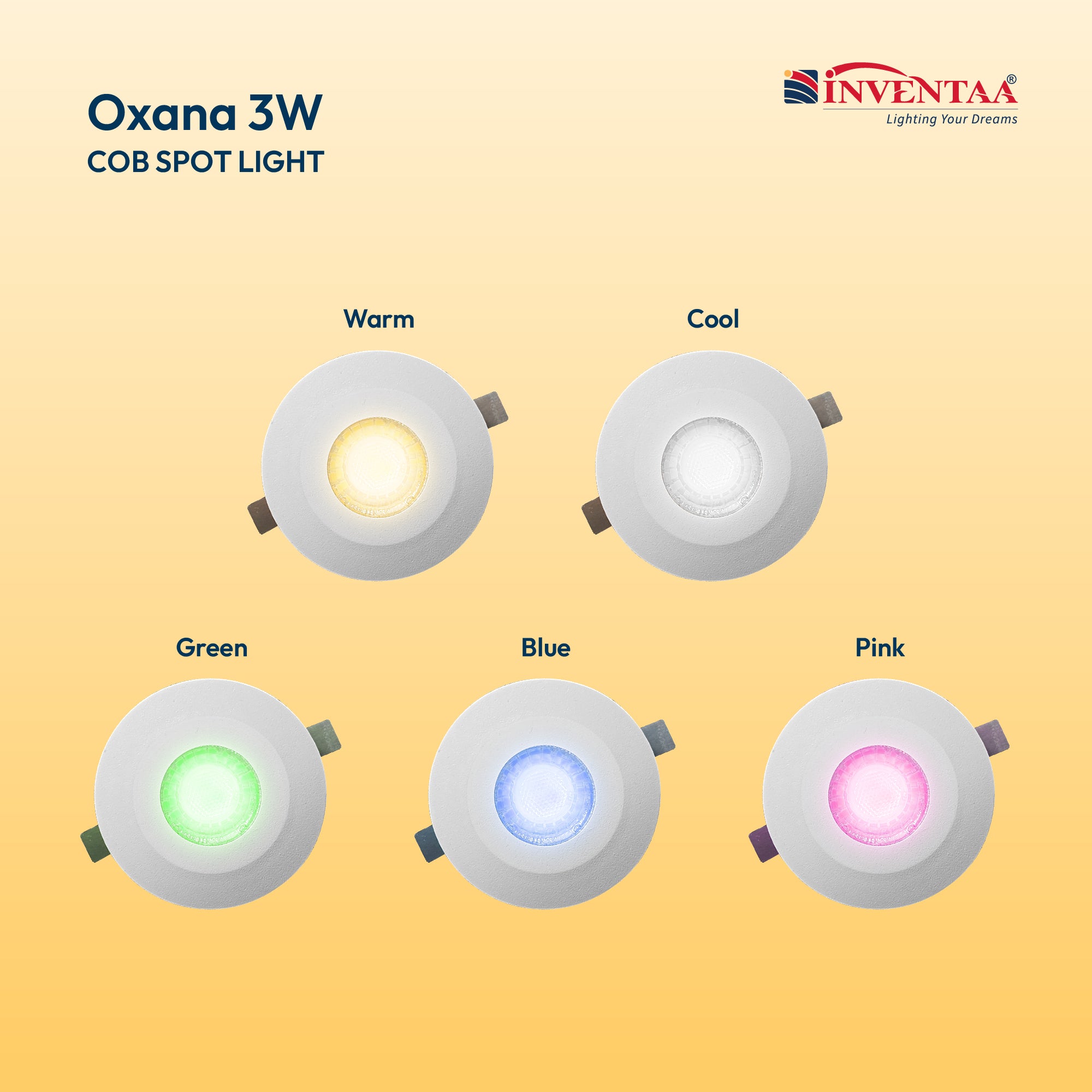 Oxana 3W LED COB Spotlight For Interior Lighting