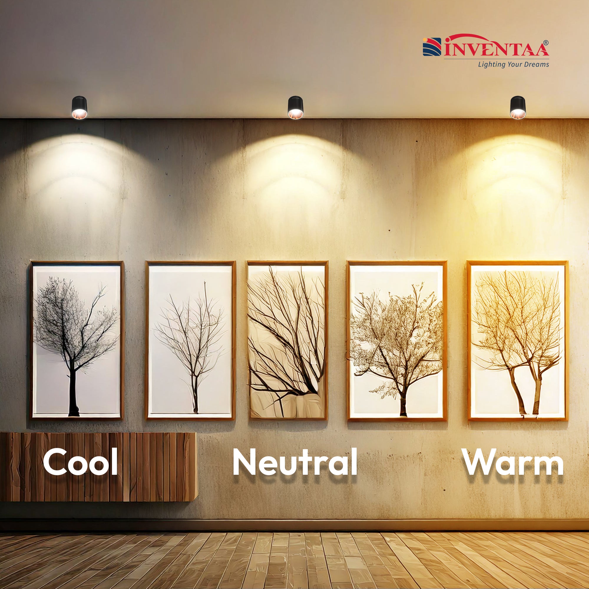 Cool Neutral And Warm Color Comparison Of Oxana Diffuser COB Cylinder Light 12W 
#watts_12w