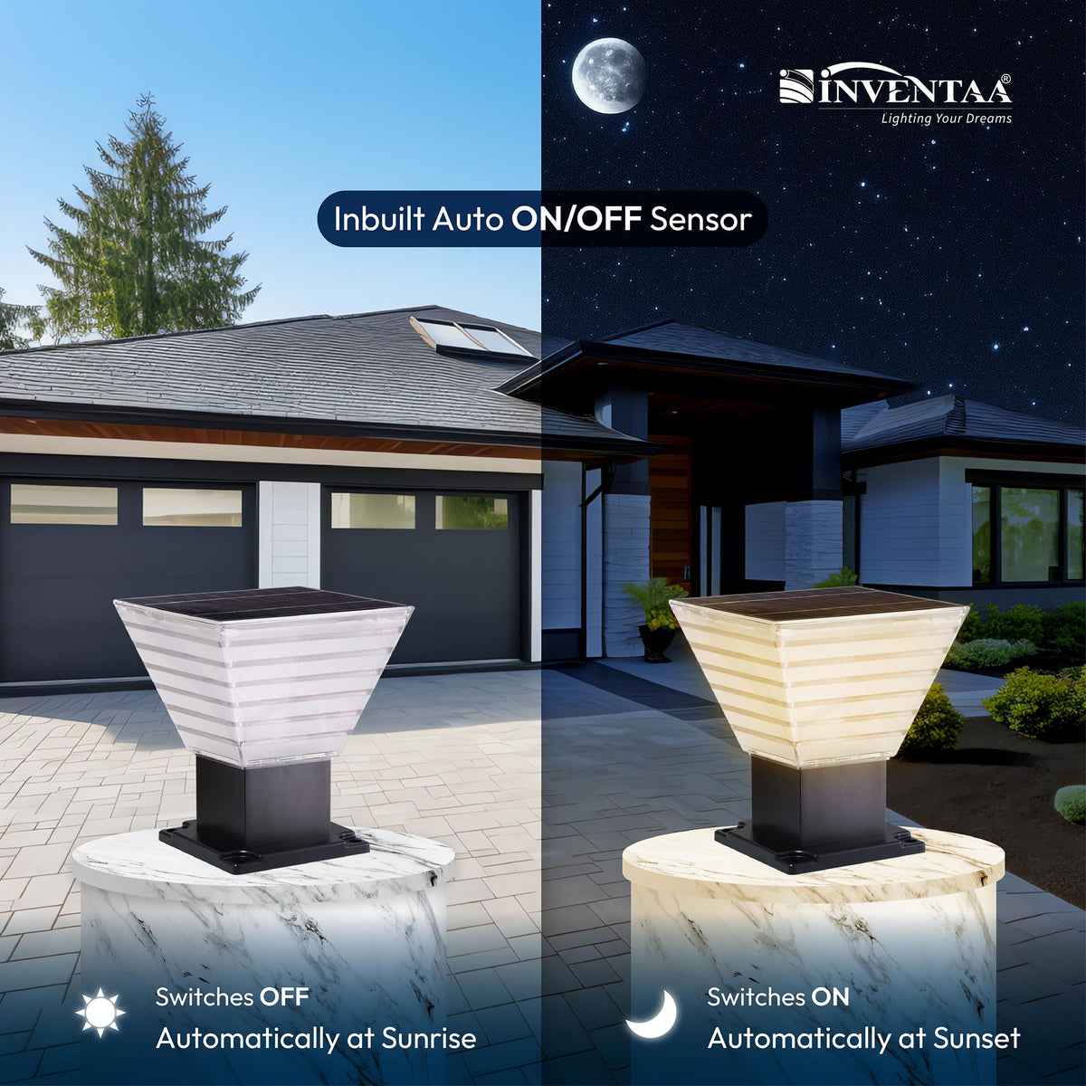 Villa Solar LED Outdoor Gate Light