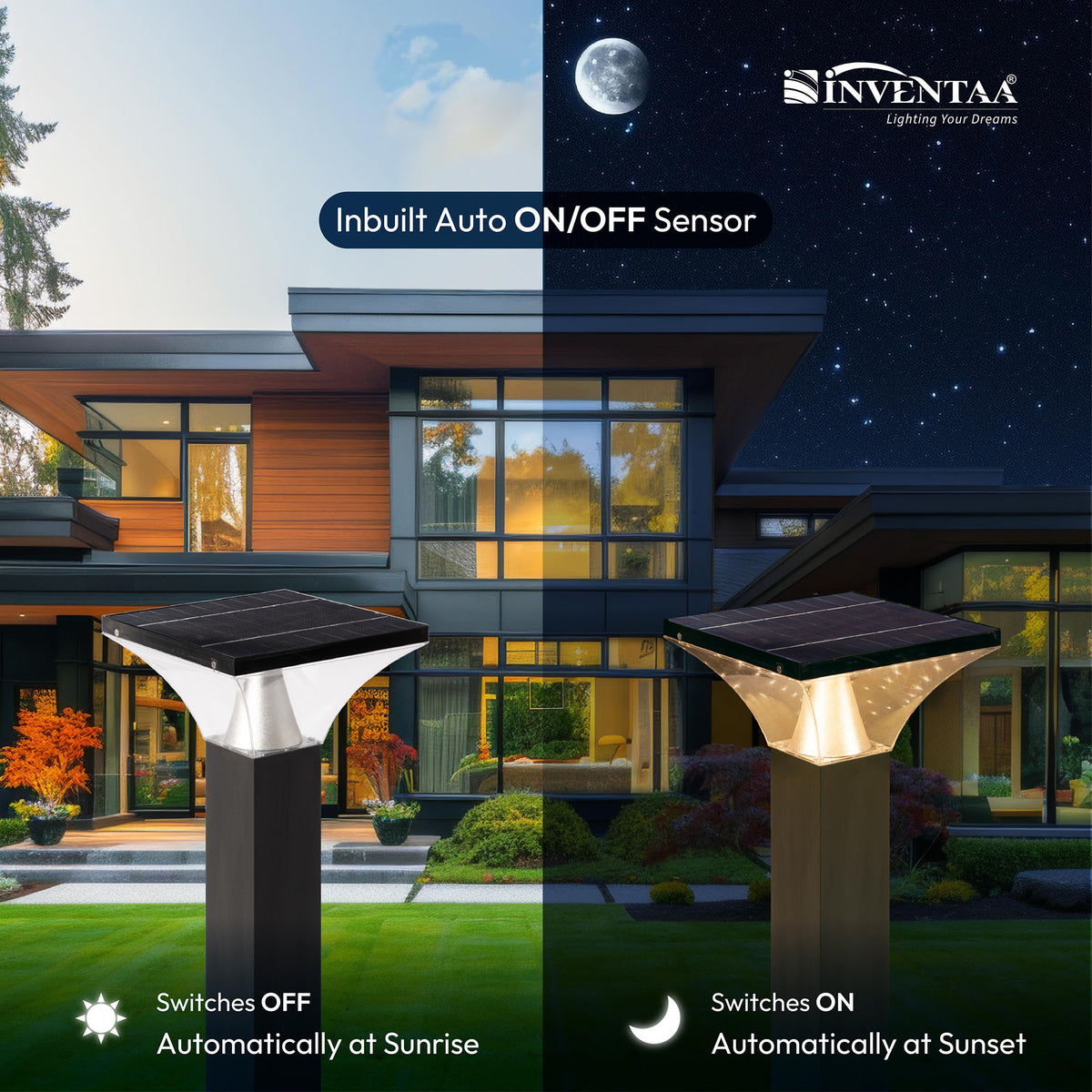 Bloom Solar LED Outdoor Bollard Light
