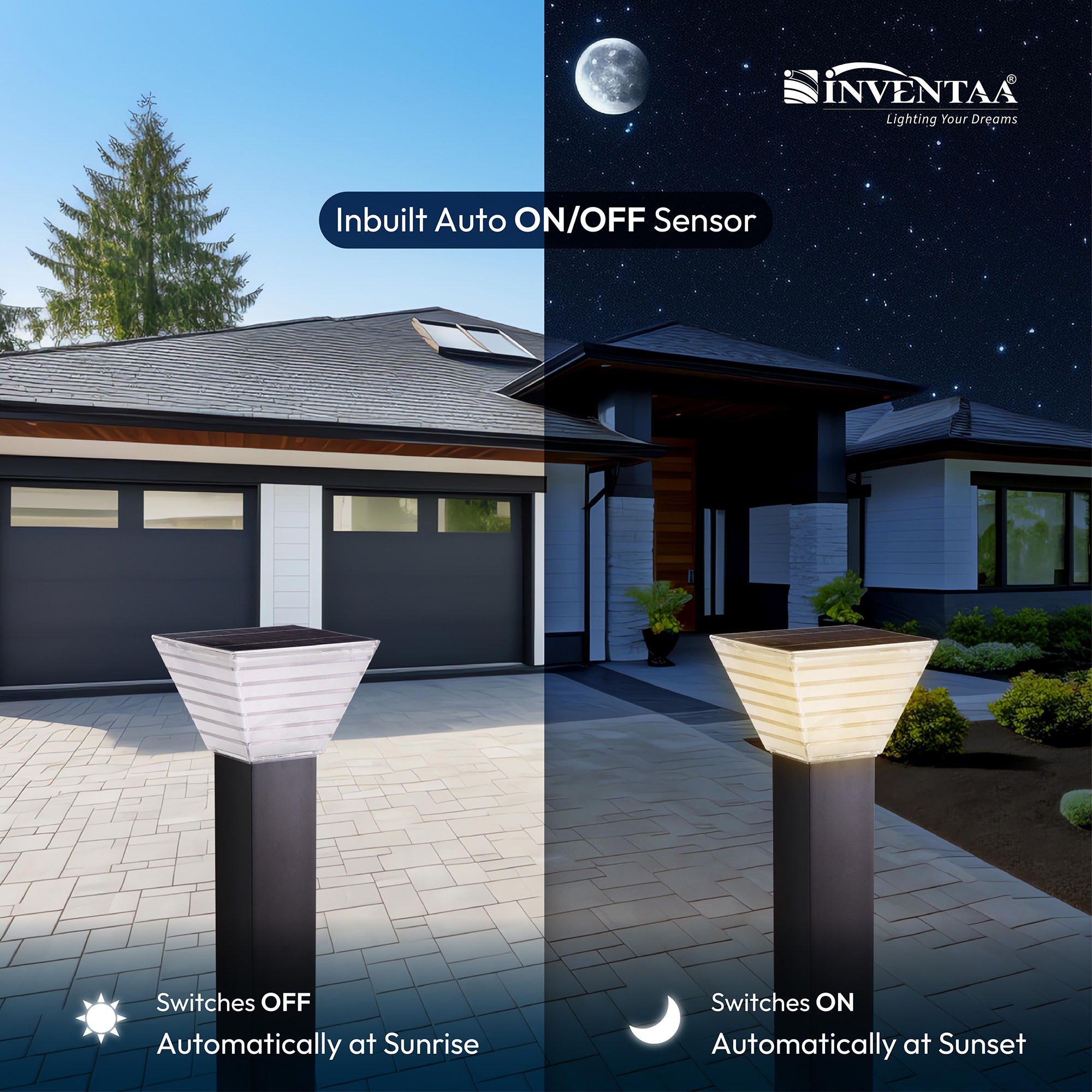 Villa Solar LED Outdoor Bollard Light