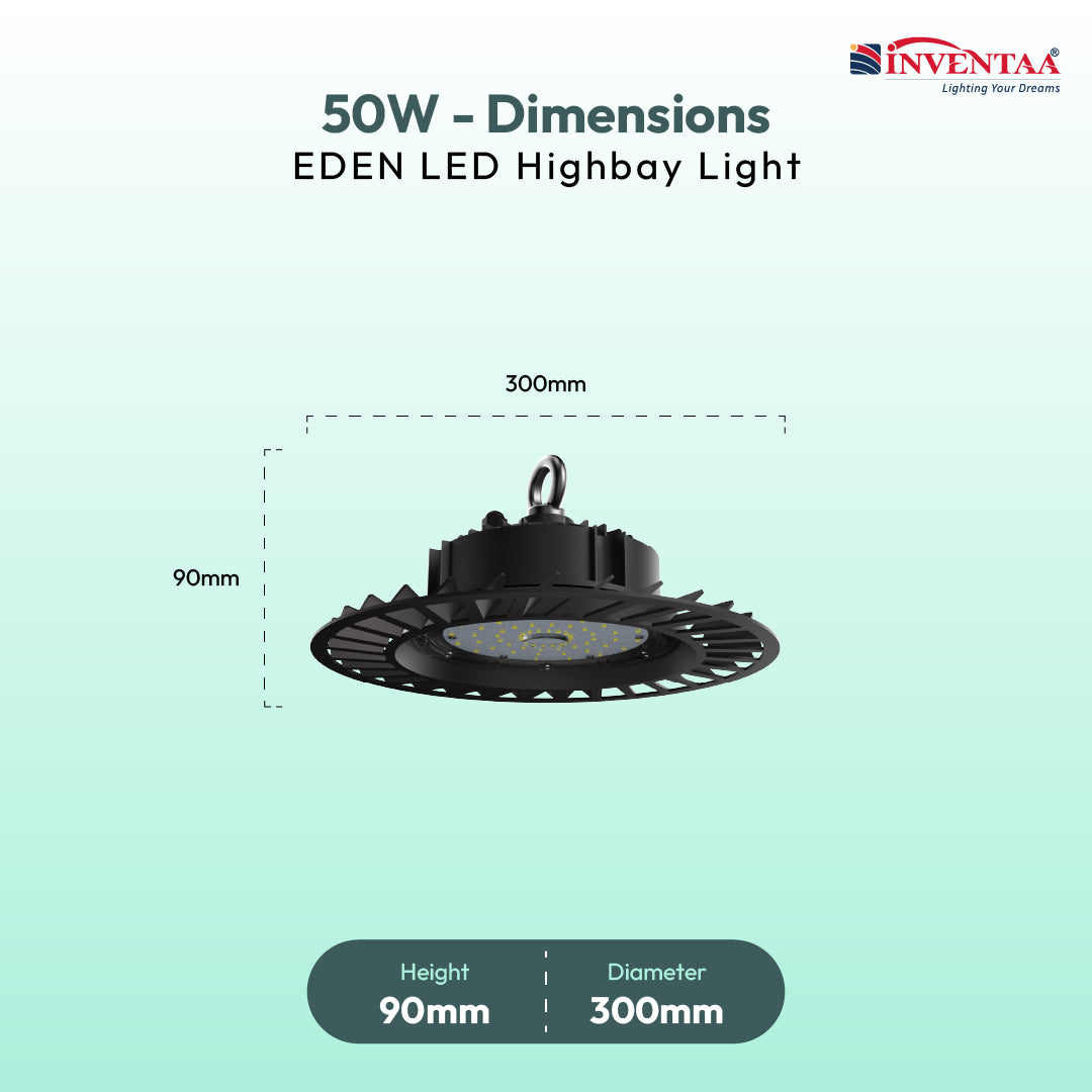 INVENTAA Eden - UFO High Bay LED Light High Bay LED Lights for Warehouses, Factories & Workshops