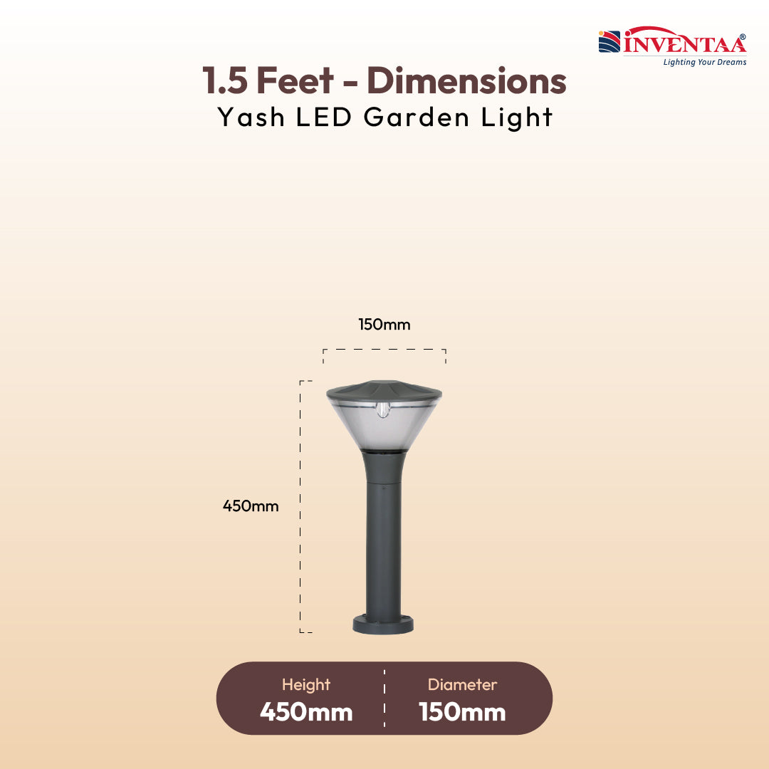 Yash 12W Driveway LED Bollard Light
