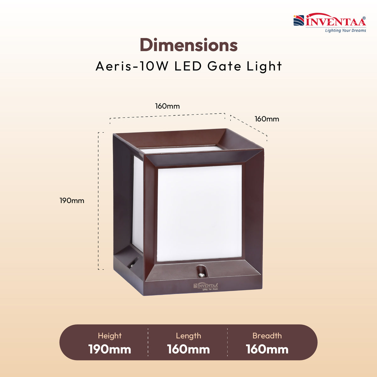 AERIS LED Post Top Garden Light (Without Bulb)