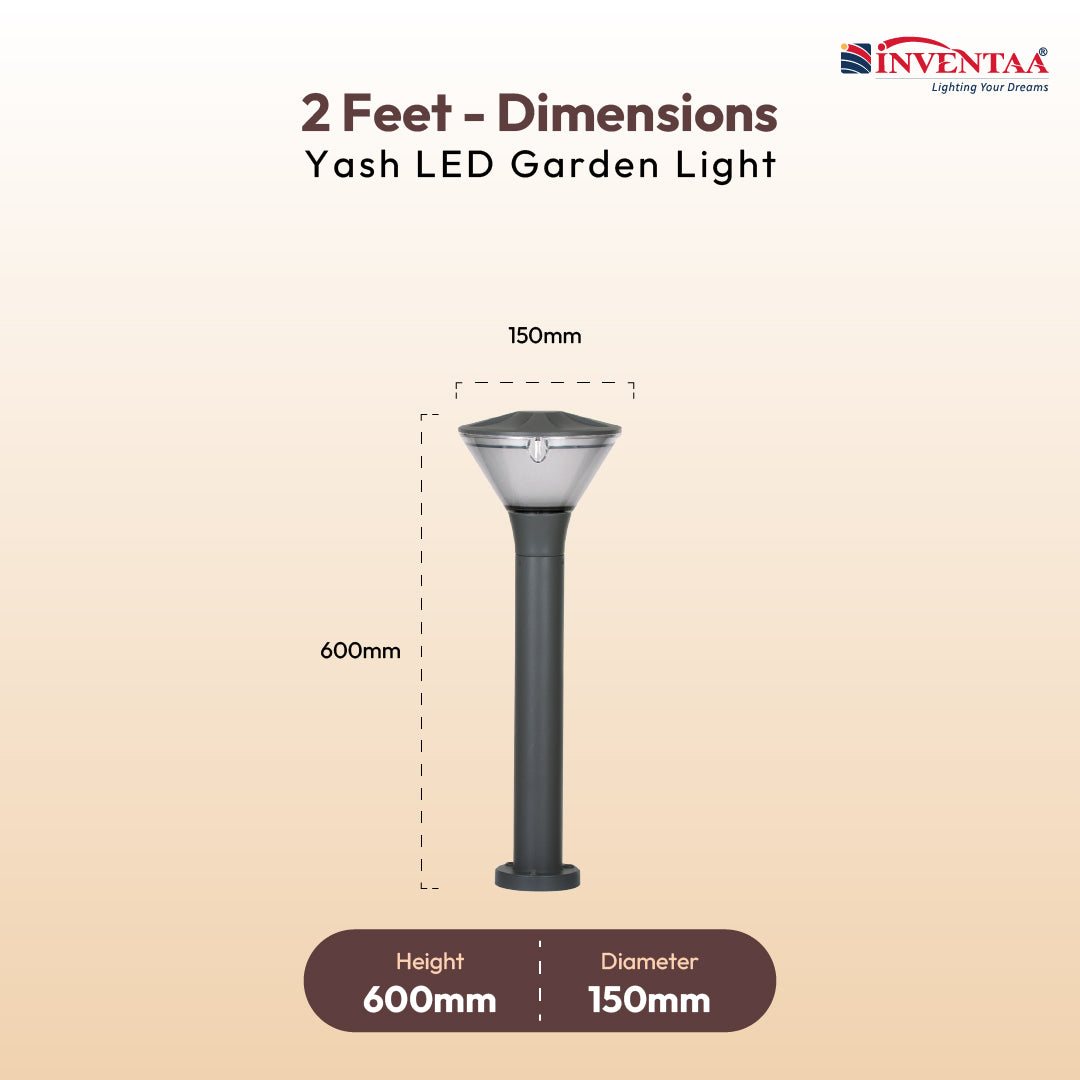 Yash 12W Driveway LED Bollard Light