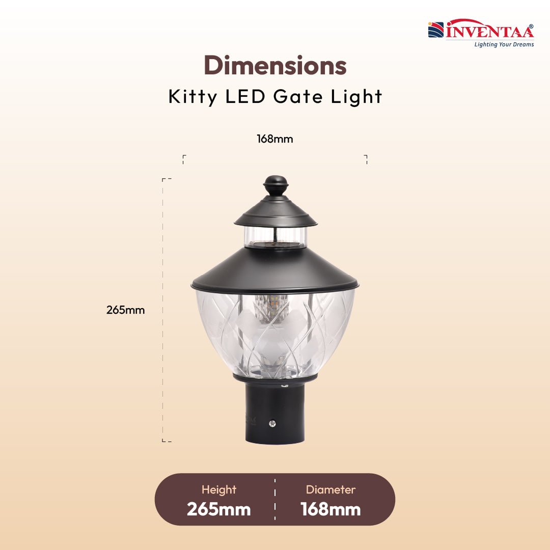 Kitty Compound Lights - Gate Post Lanterns