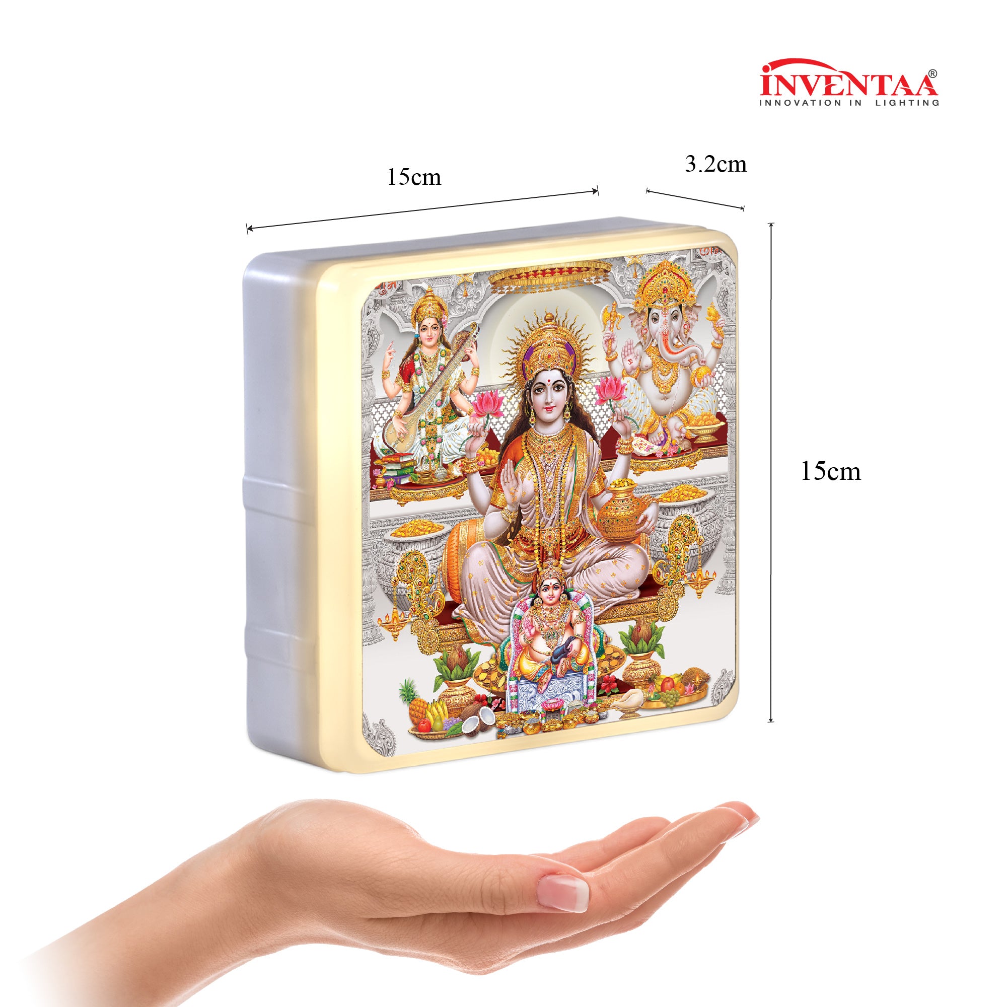 Godess Saraswathi Divine LED Outdoor Wall Light For Pooja Room_With 2 Years Replacement Warranty